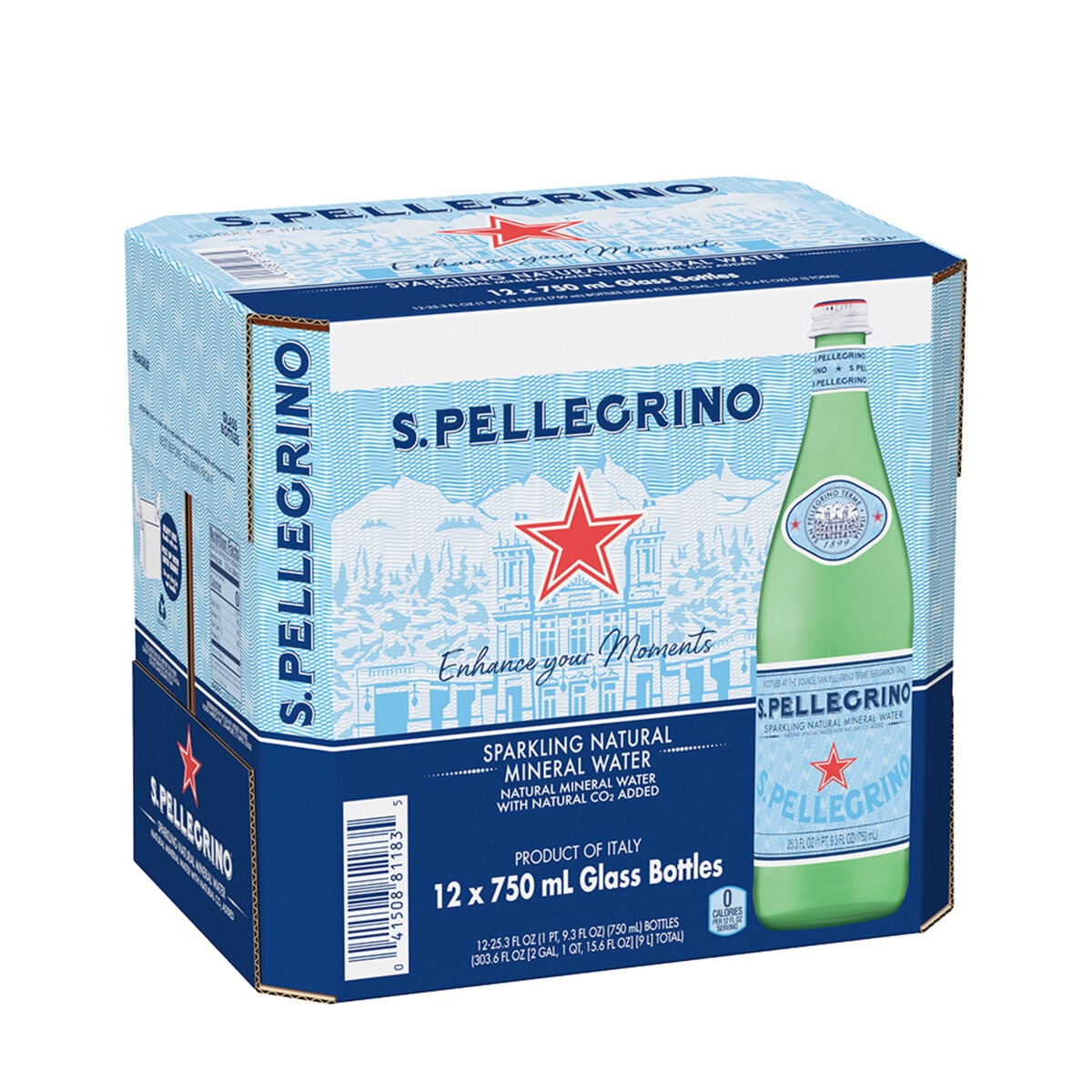 サンペレグリノ 750ml x 12ボトル 瓶