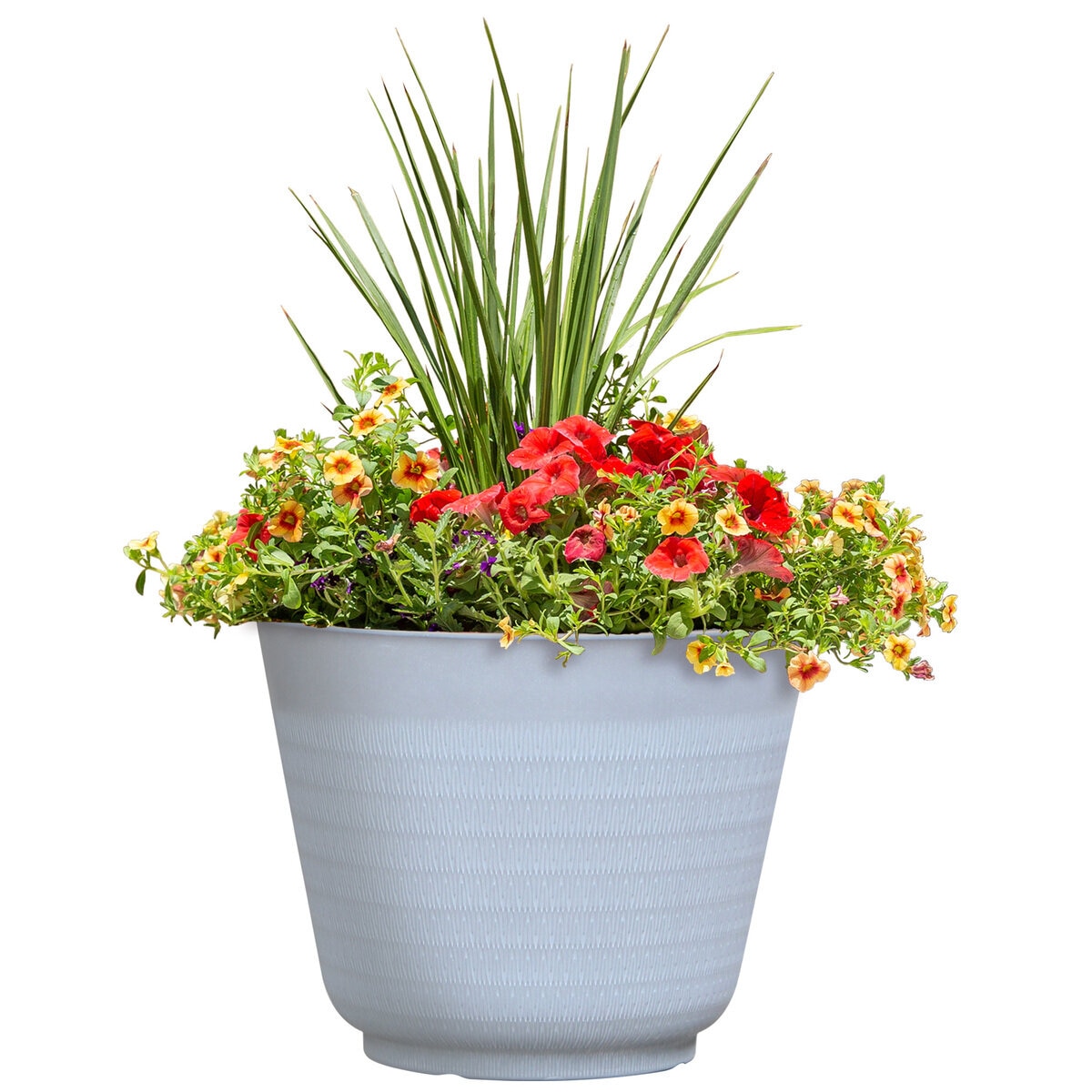 トレンドスポット Wheatfield 樹脂製プランター 4個セット 直径36.8 cm