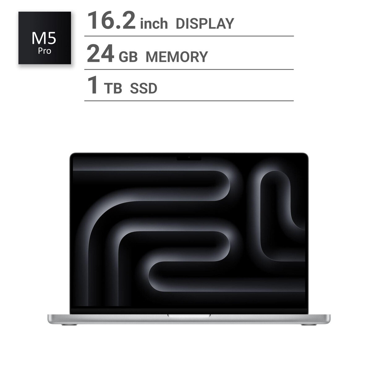 Apple/MacBook Pro 16インチ/18コアCPU/ 20コアGPU/M5 Proチップ /24GB/1TB SSD-シルバー