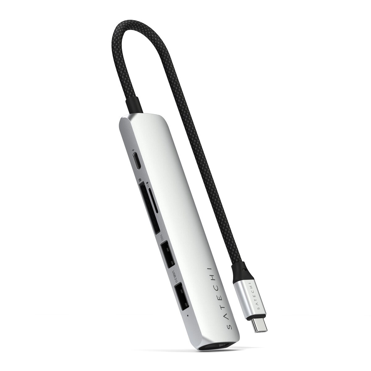 Satechi 6-in1 USB-C スリムマルチポートアダプター シルバー