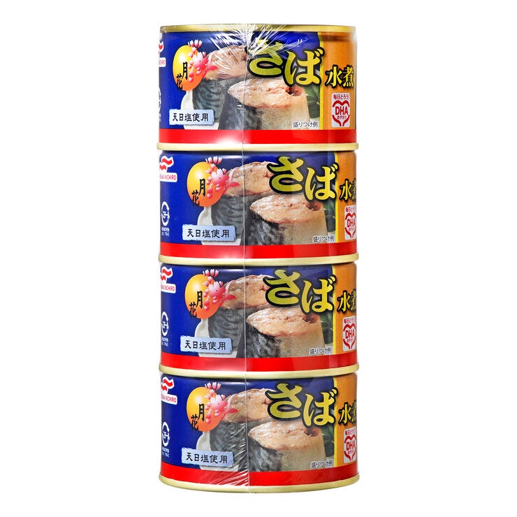 ウミオス さば水煮（月花）200g x 4缶