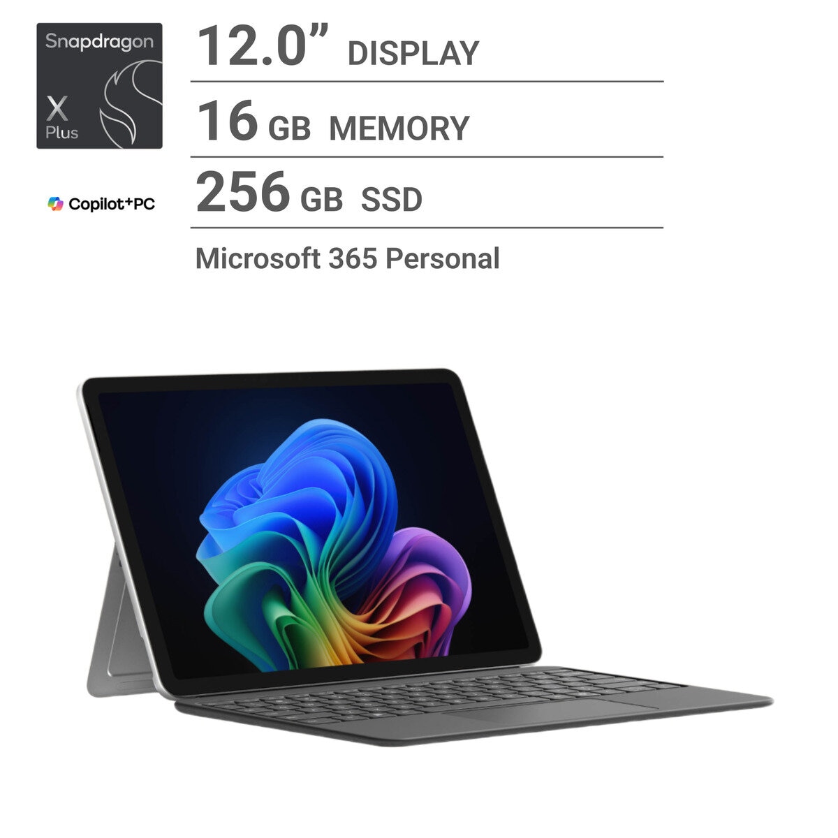 Microsoft laptop/Surface Pro 12インチ/Snapdragon X Plus/メモリ 16GB/SSD 256GB/キーボード・ペン セット/EP2-27651/SET
