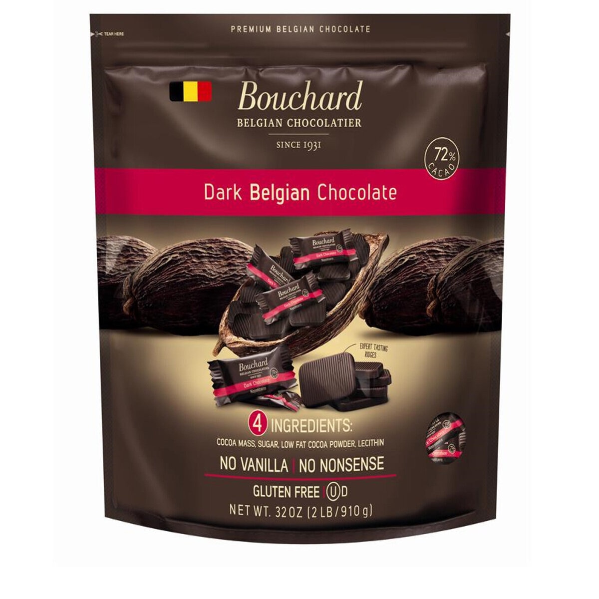 ブシャール ダークチョコレート カカオ 72% 910g
