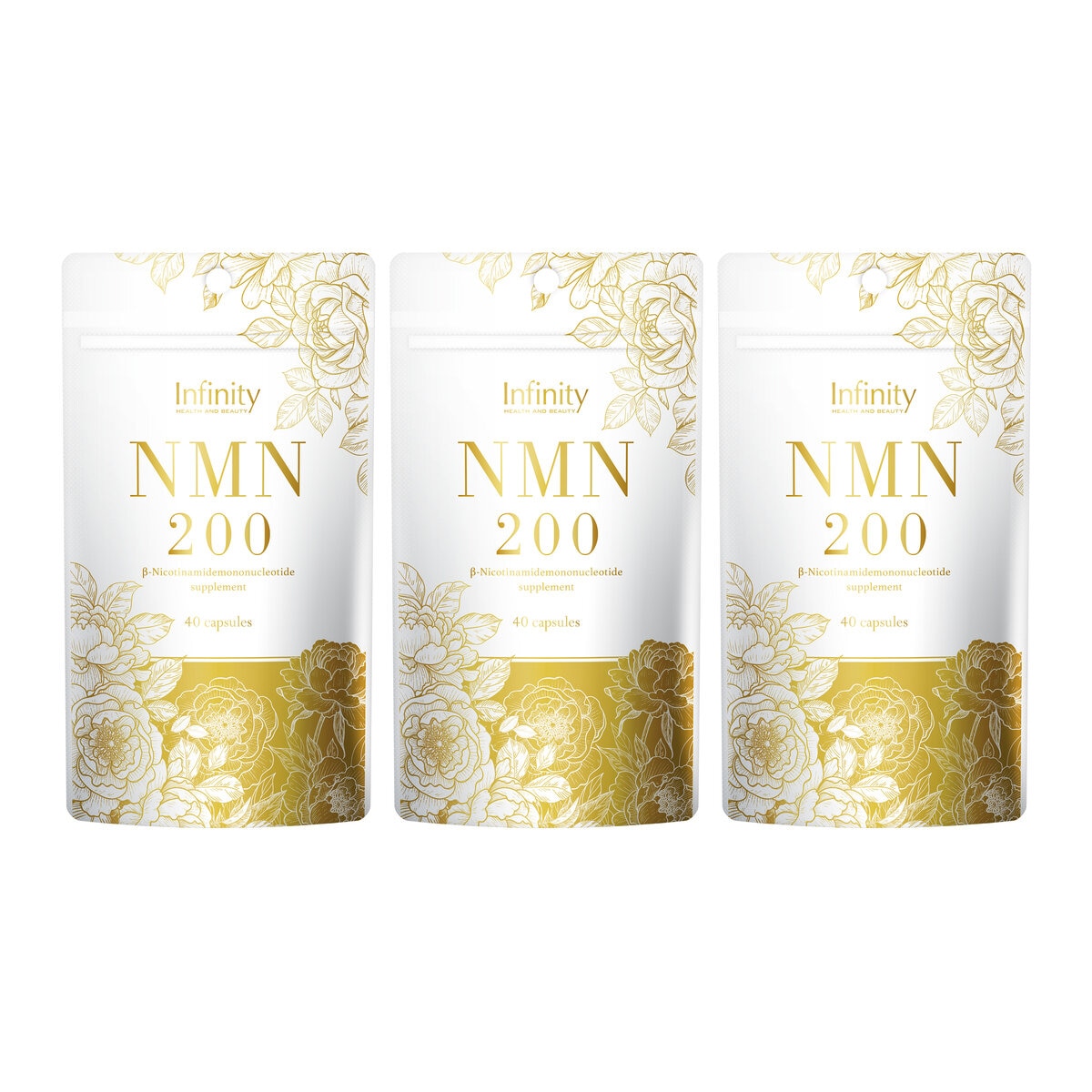 NMN 200 mg 40カプセル X 3袋