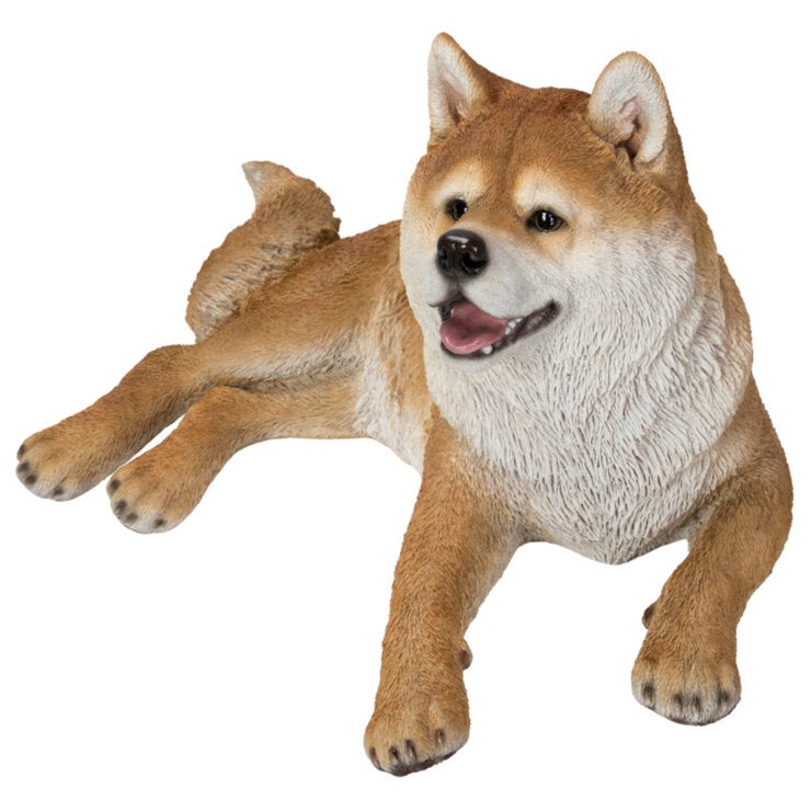 ウービア うつぶせ秋田犬の置物 H21031