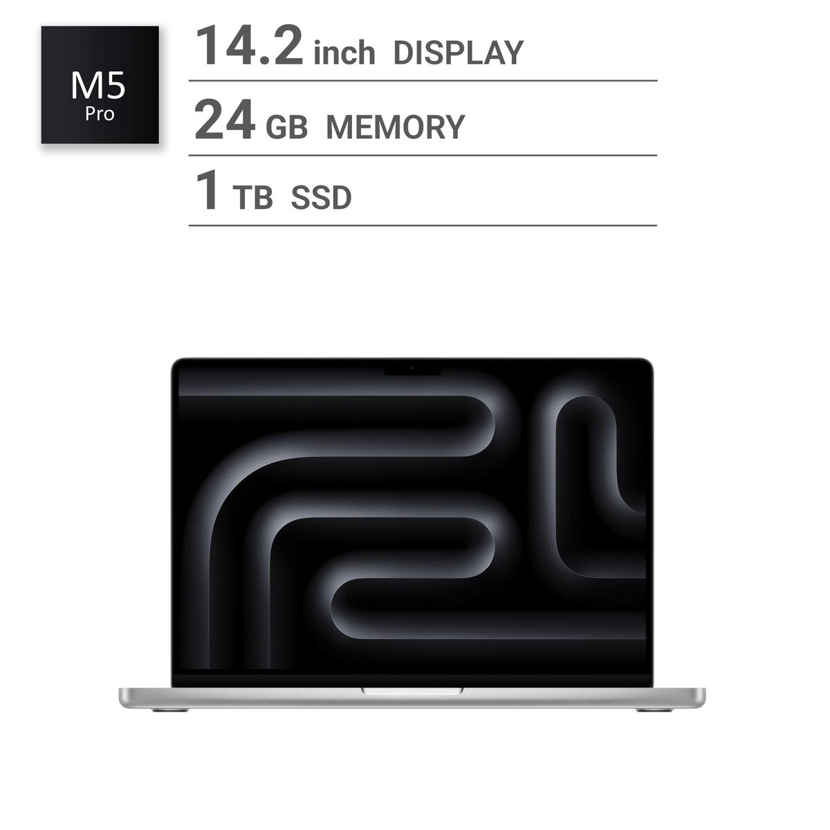 Apple/MacBook Pro 14インチ/15コアCPU/ 16コアGPU/M5 Proチップ /24GB/1TB SSD-シルバー