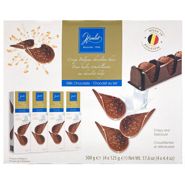 ハムレット ベルギー産 クリスピーミルクチョコレート 4 x 125g
