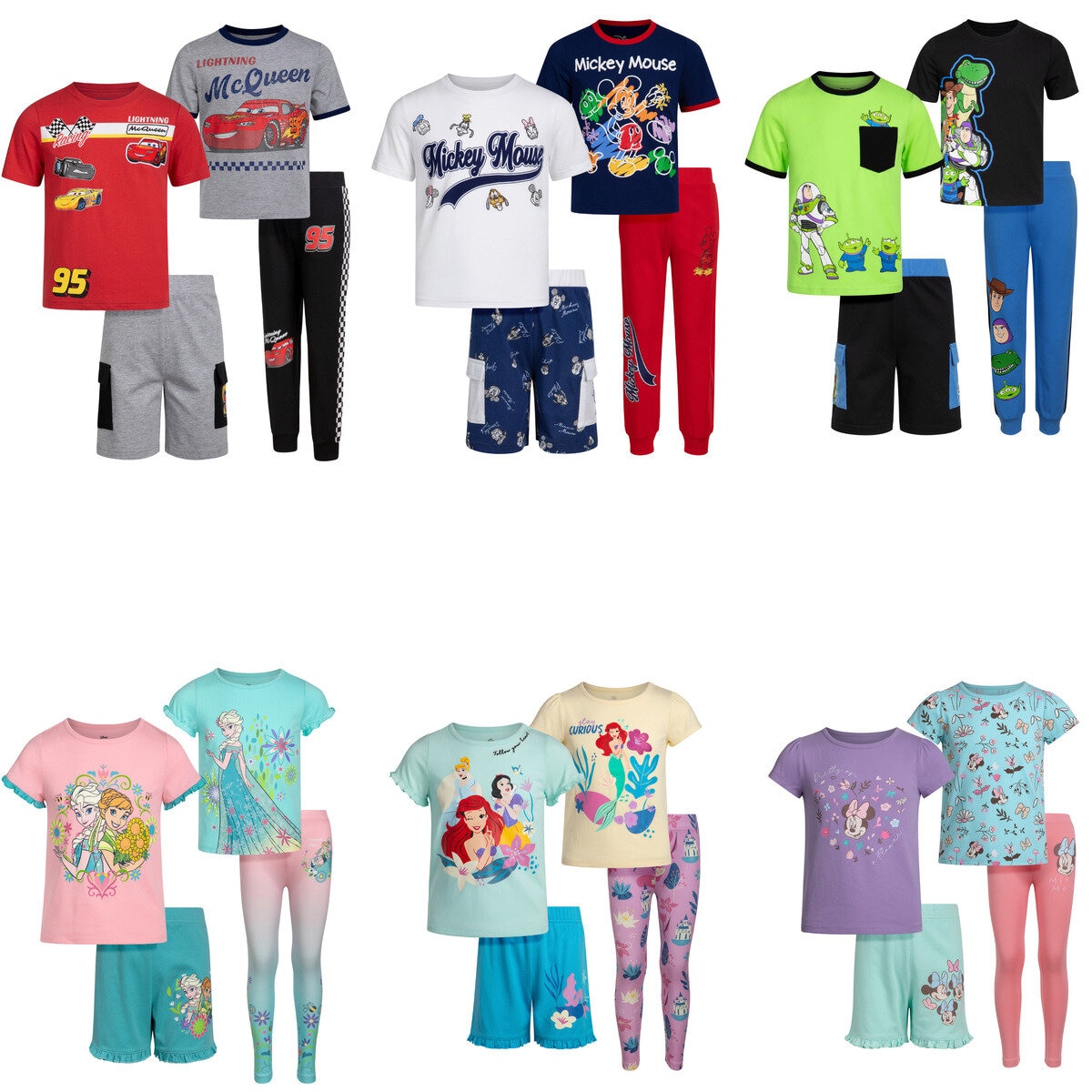 キャラクター キッズ Tシャツ＆パンツセット 4枚組
