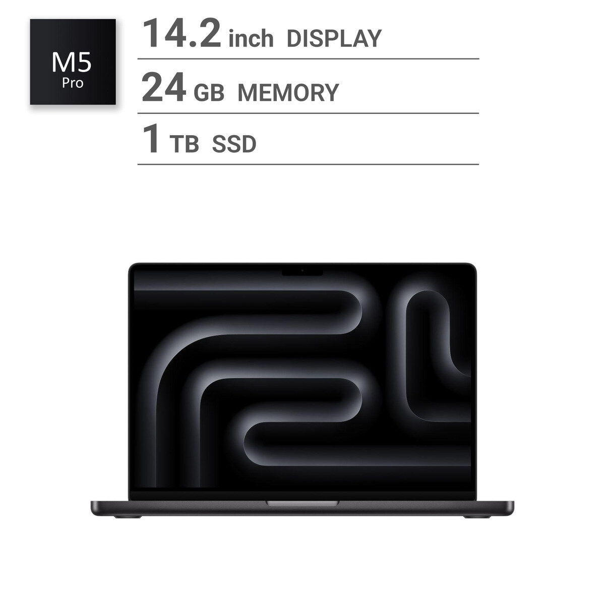 Apple/MacBook Pro 14インチ/15コアCPU/ 16コアGPU/M5 Proチップ /24GB/1TB SSD-スペースブラック