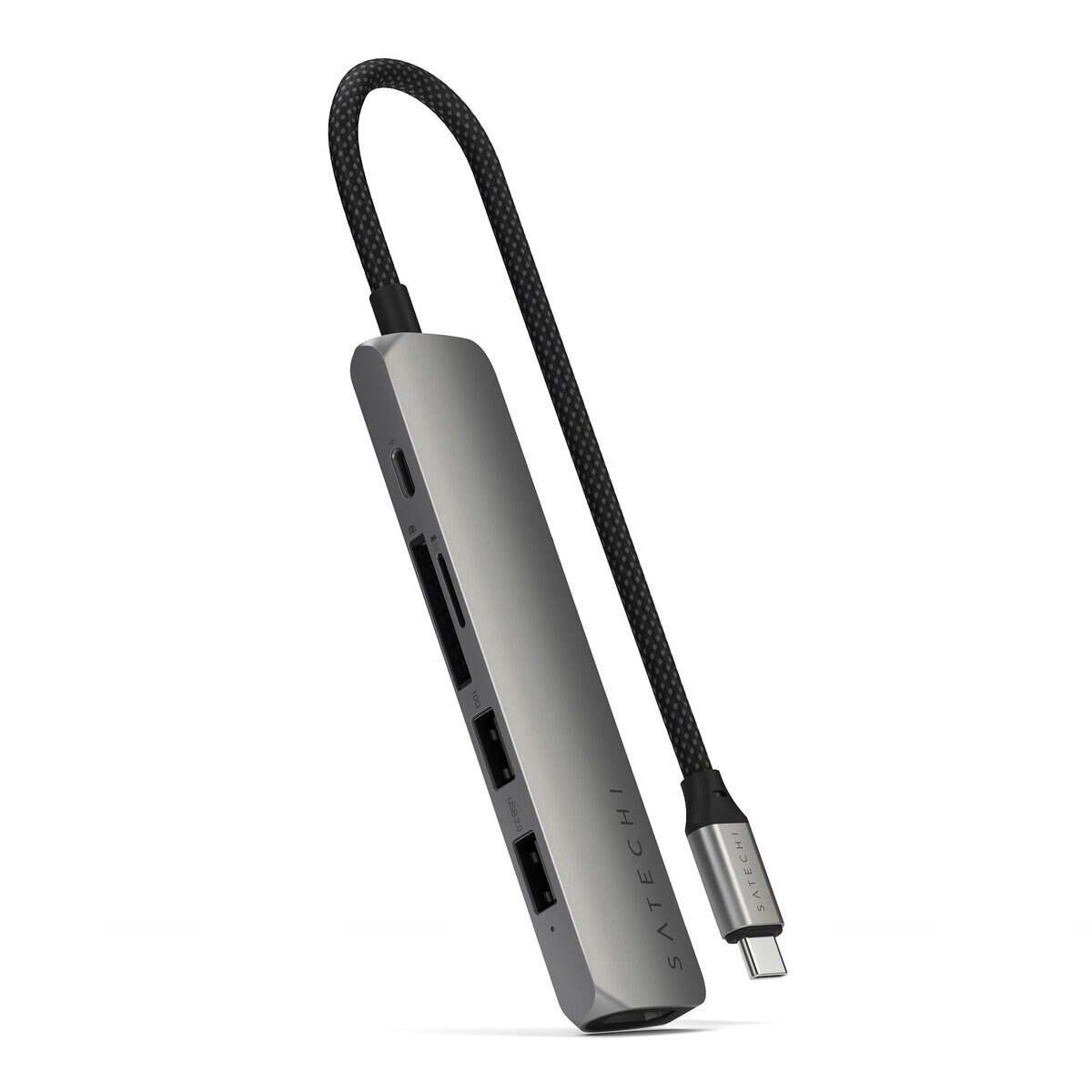 Satechi 6-in1 USB-C スリムマルチポートアダプター スペースグレー
