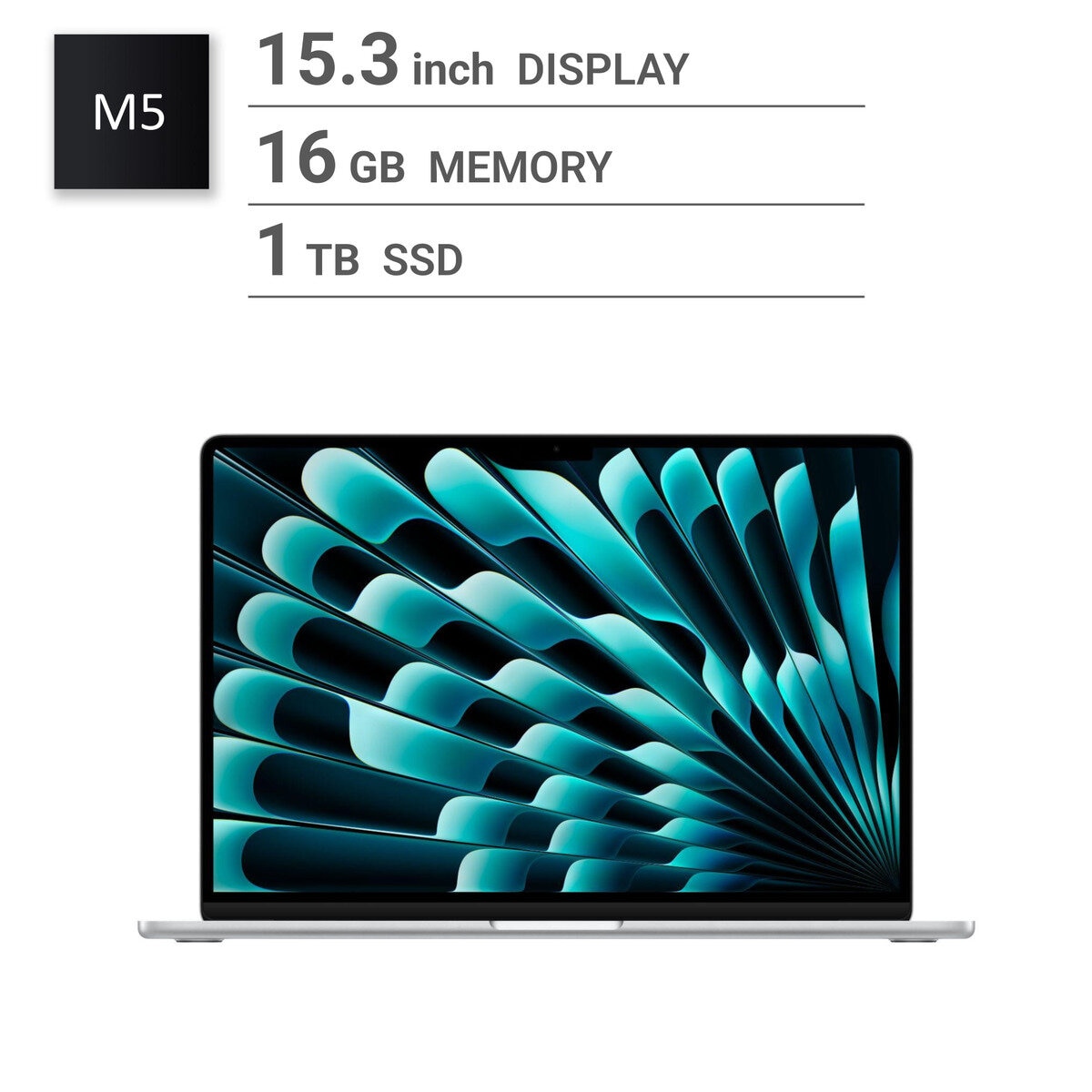 Apple/MacBook Air 15インチ/10コアCPU/ 10コアGPU/M5チップ /16GB/1TB SSD-シルバー