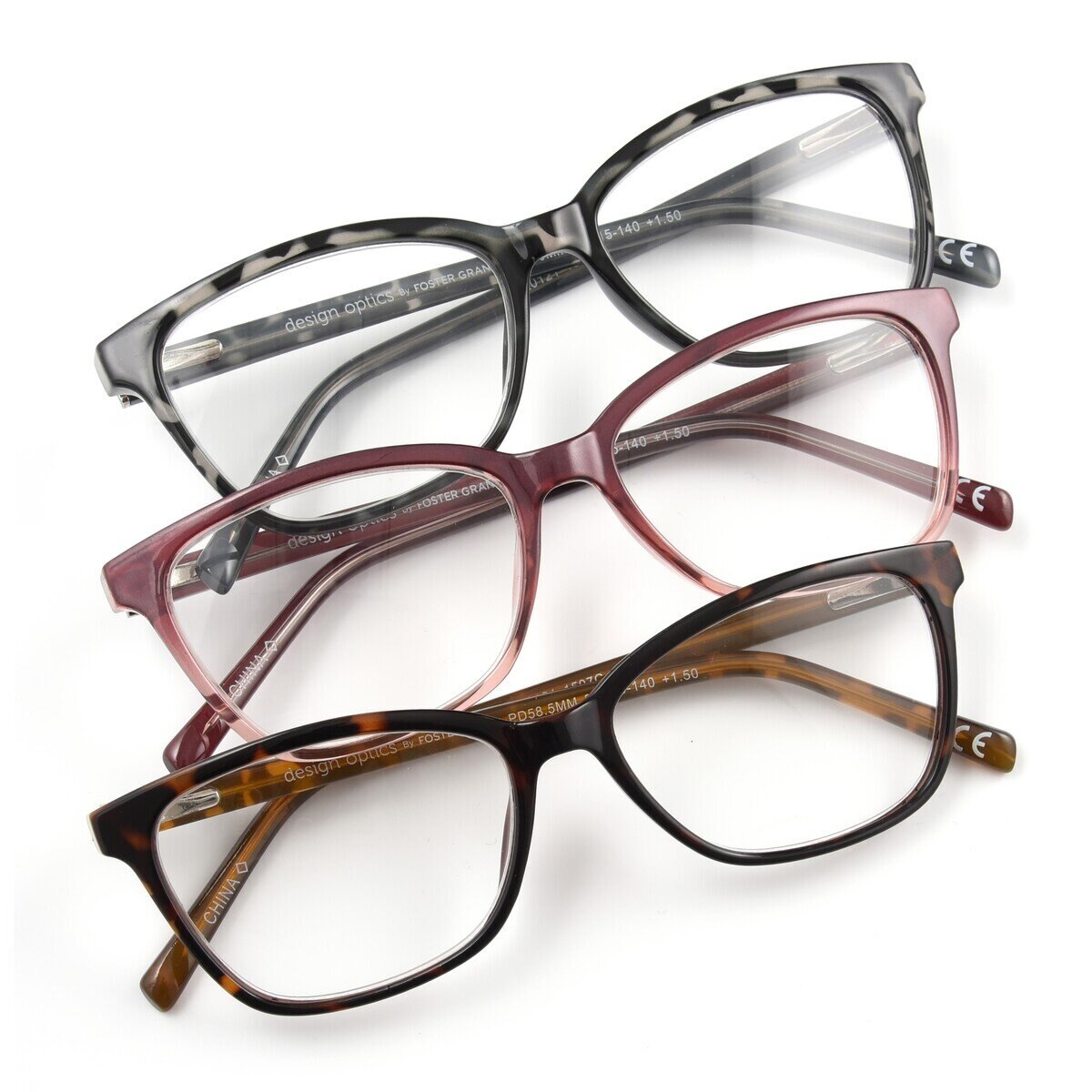 Design Optics® by Foster Grant "KIERSEY"/"ADDIE" リーディンググラス 3.00 3着セット