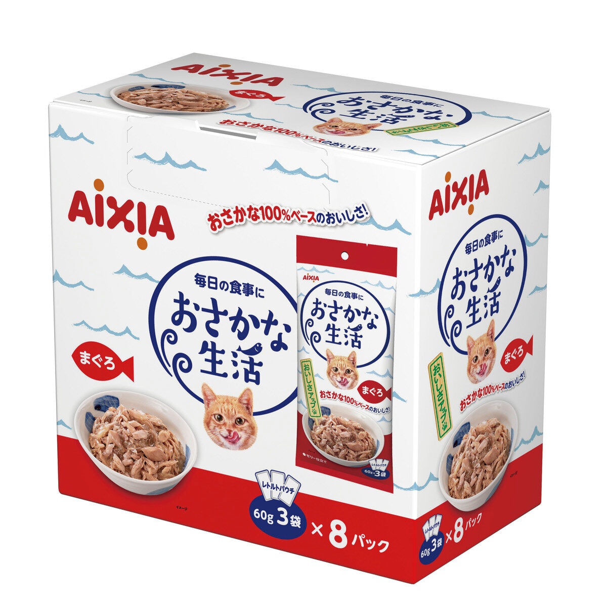 オサカナ生活マグロ 3袋 x 8パック 猫用