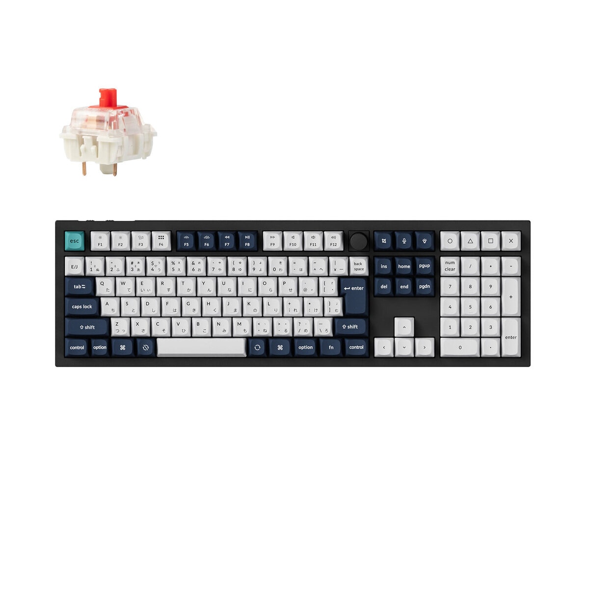 Keychron Q6 Max QMK/VIA ワイヤレス カスタム・メカニカルキーボード カーボンブラック 赤軸 JIS配列