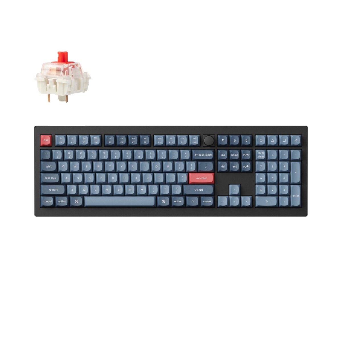 Keychron / V6 MAX QMK ワイヤレスカスタム・メカニカルキーボード 赤軸 US配列