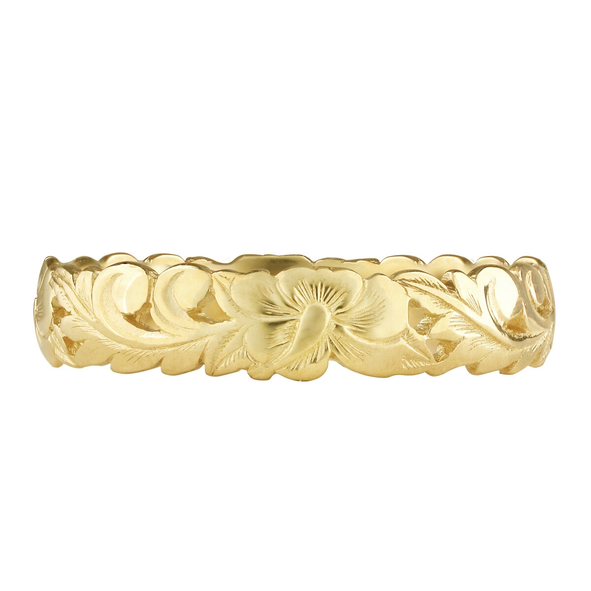 14K イエローゴールド ハイビスカス リング