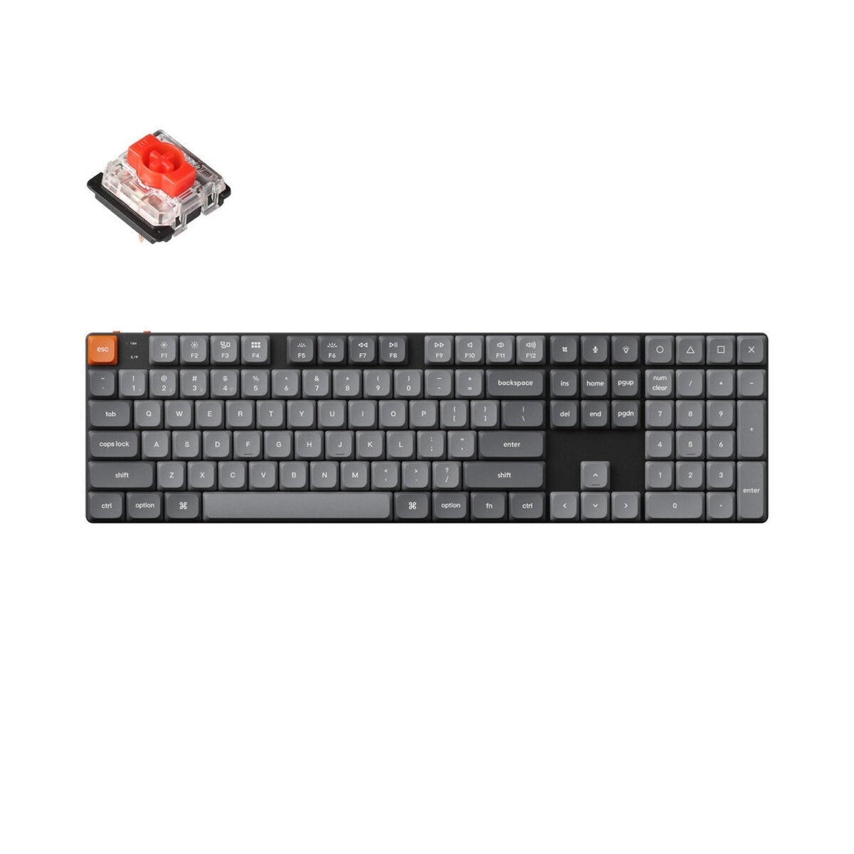 Keychron K5 Max QMK/VIA ワイヤレス カスタム・メカニカルキーボード RGB 赤軸 US配列
