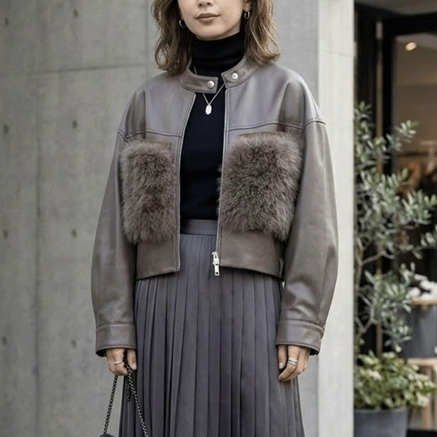 ELAN カシミヤゴート×ラムレザージャケット