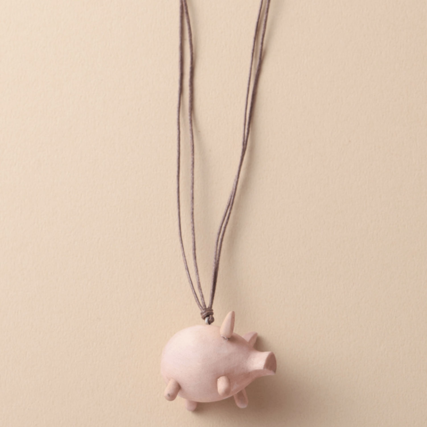 ウッドピッグトップネックレス