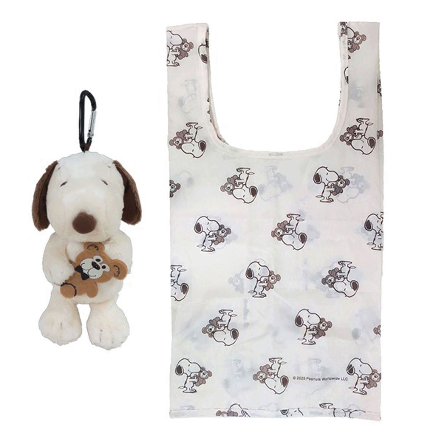 SNOOPY＆テディベア ぬいぐるみエコバッグ