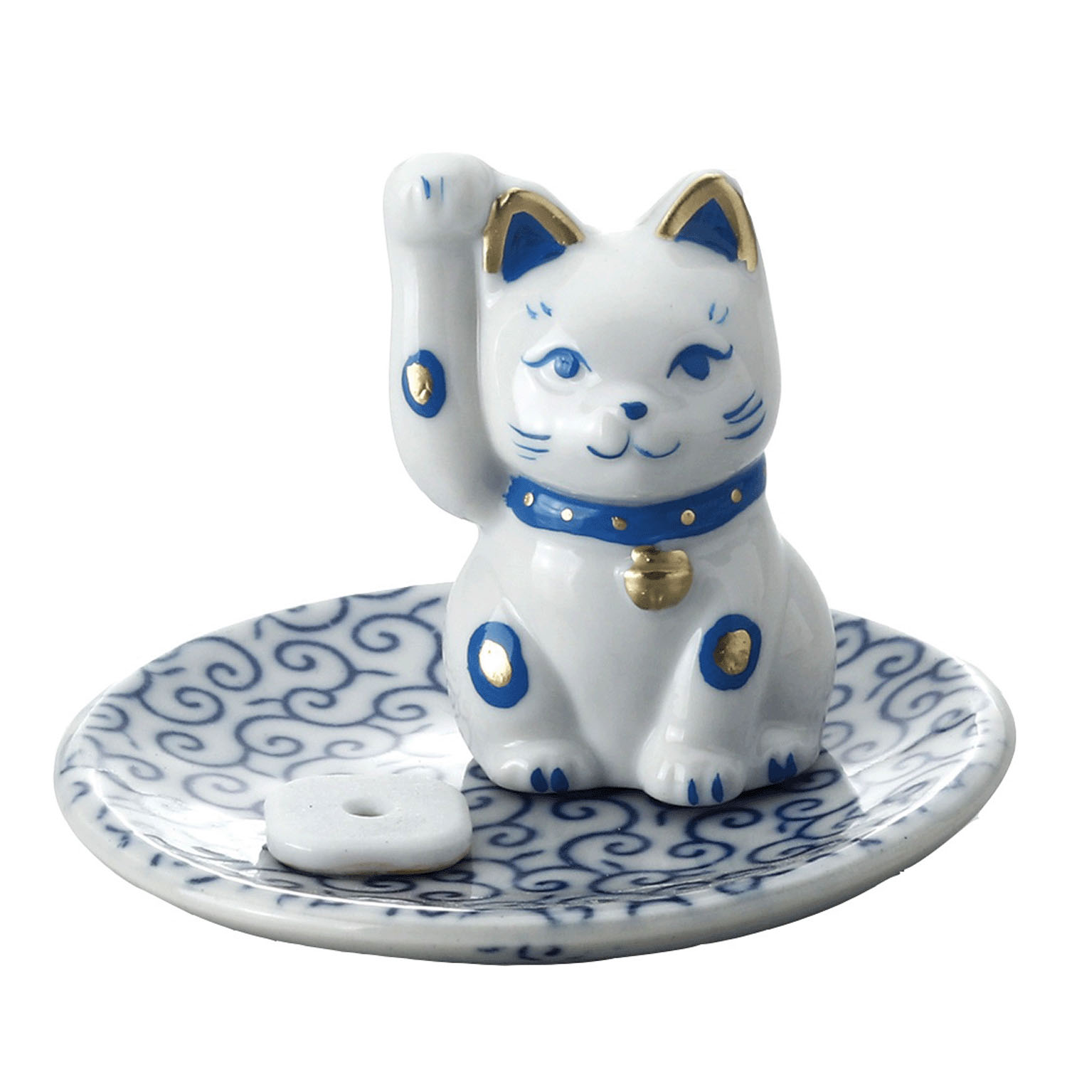 招猫香立・青