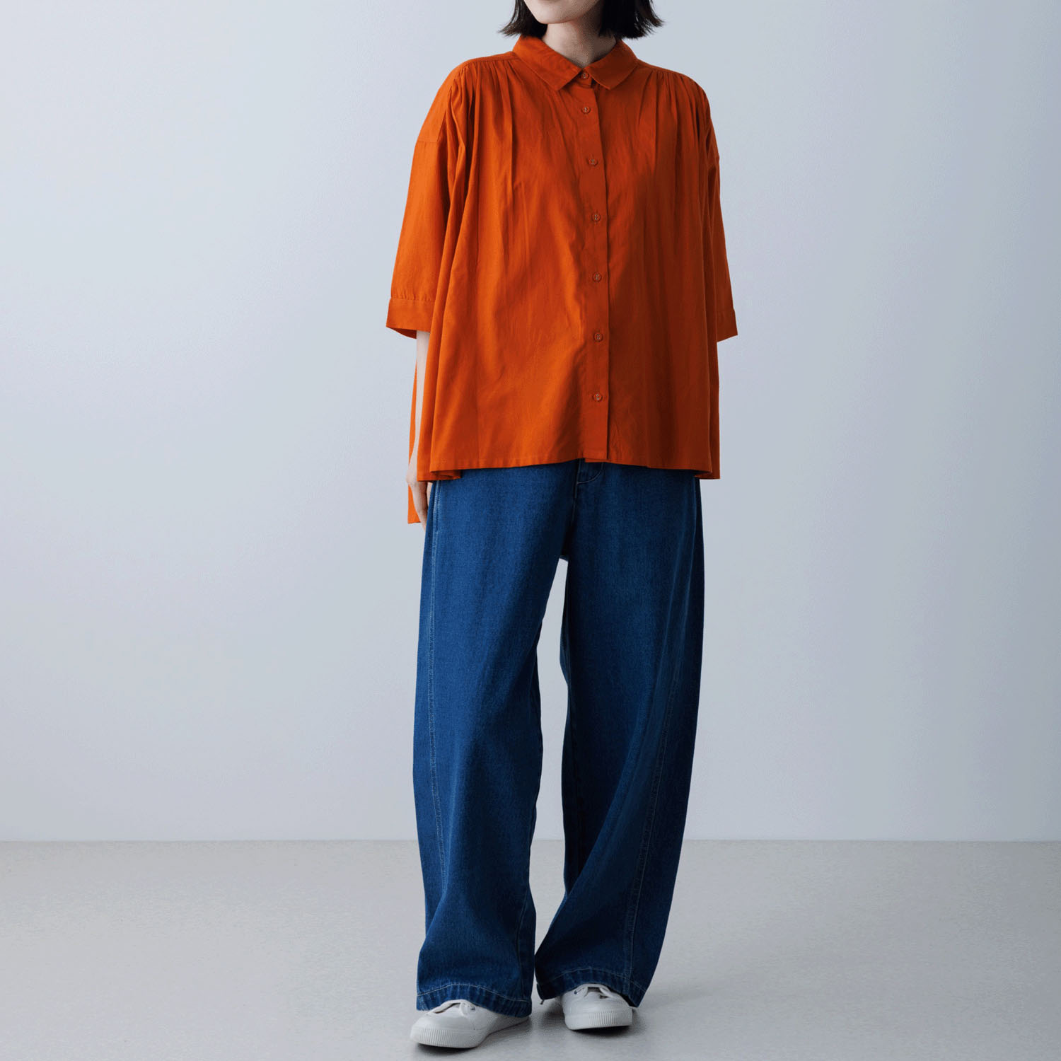 【ETONET限定】PAGE ONE 綿レーヨンシャツカラーギ