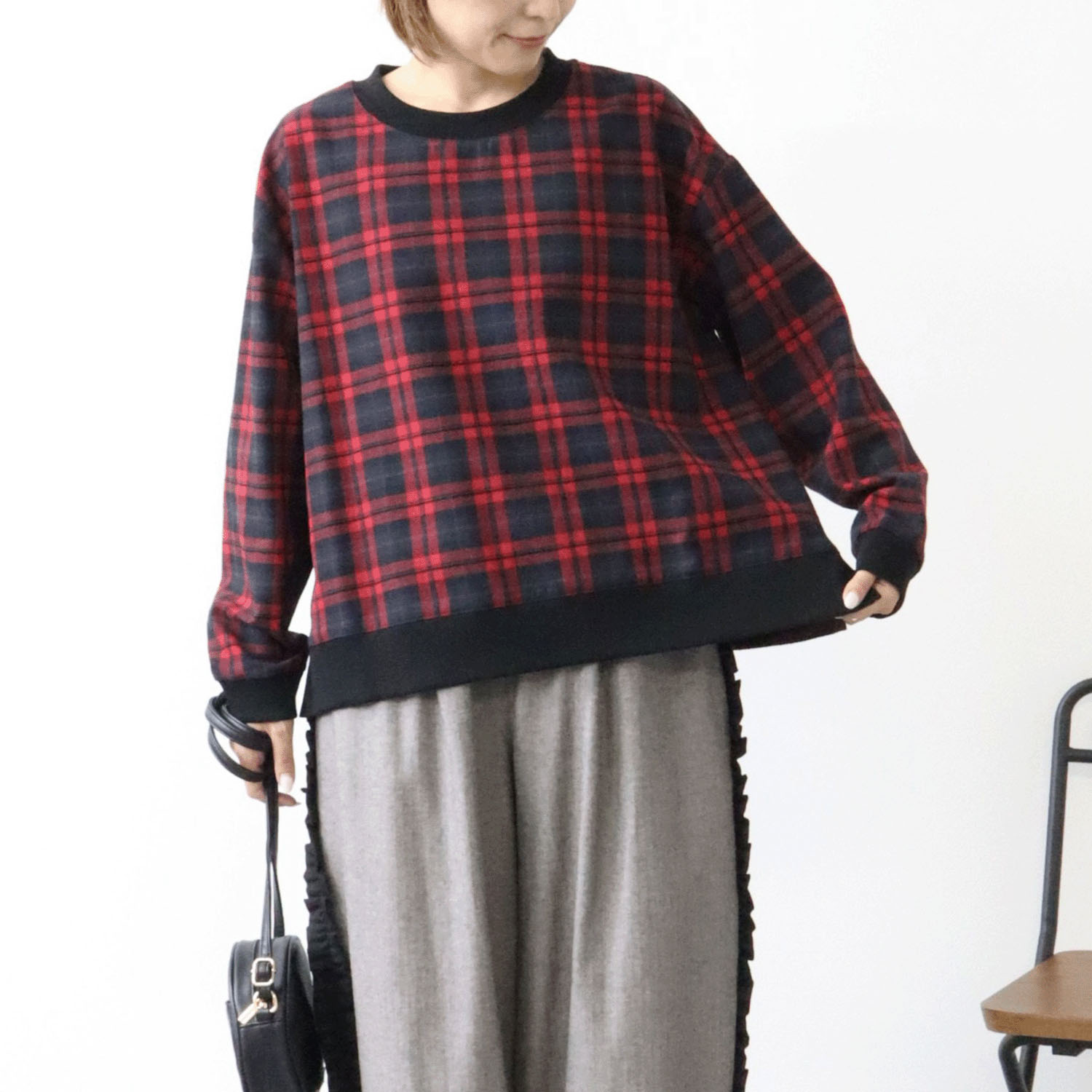 cloudnine ノンノ モール糸入り  布帛ブラウス