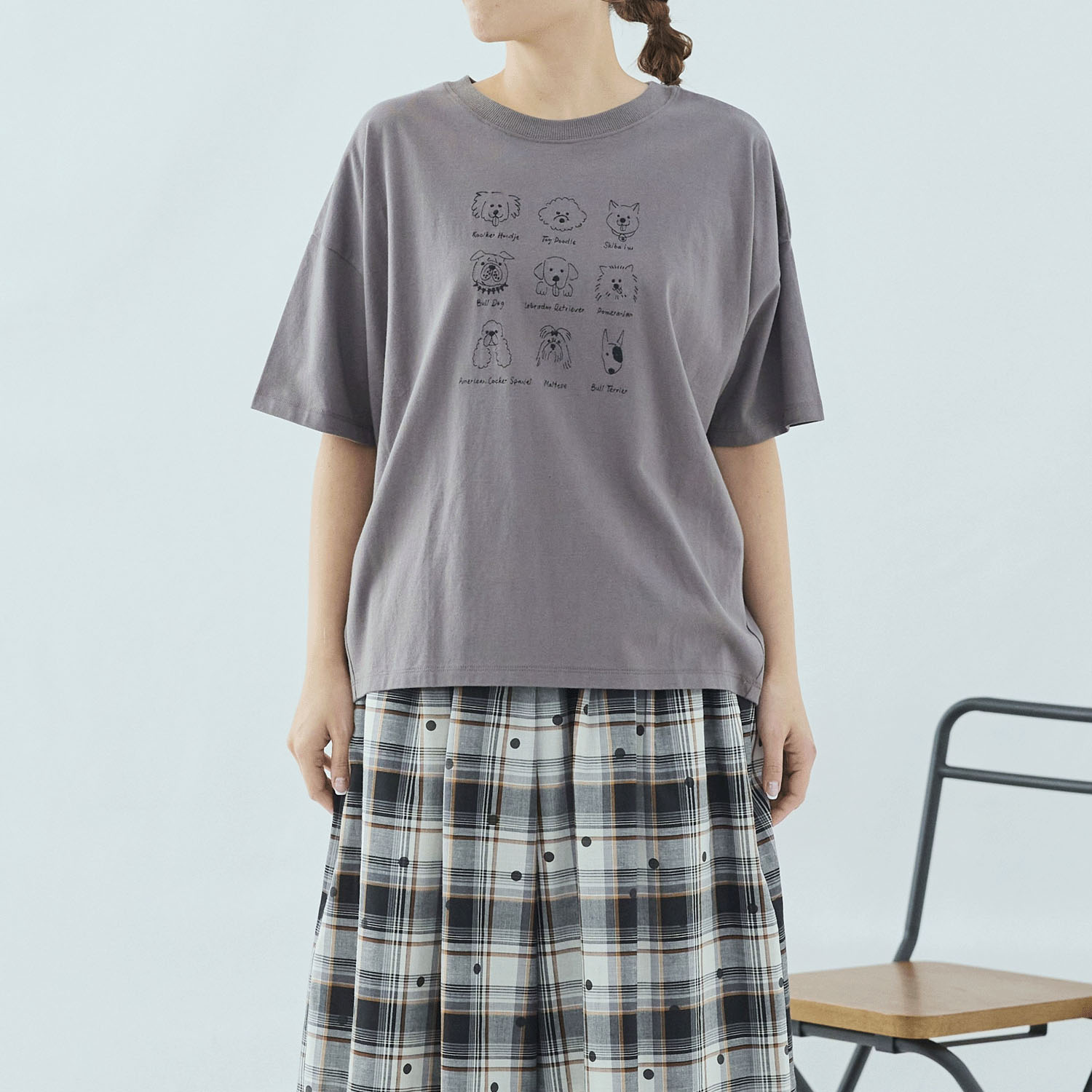 cloudnine UVカット犬刺繍入りTシャツ