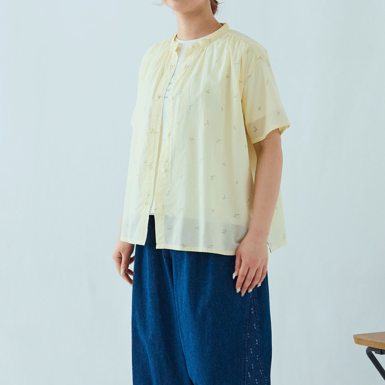 cloudnine ノンノ コットンシアーボイル花柄プリントブラウス