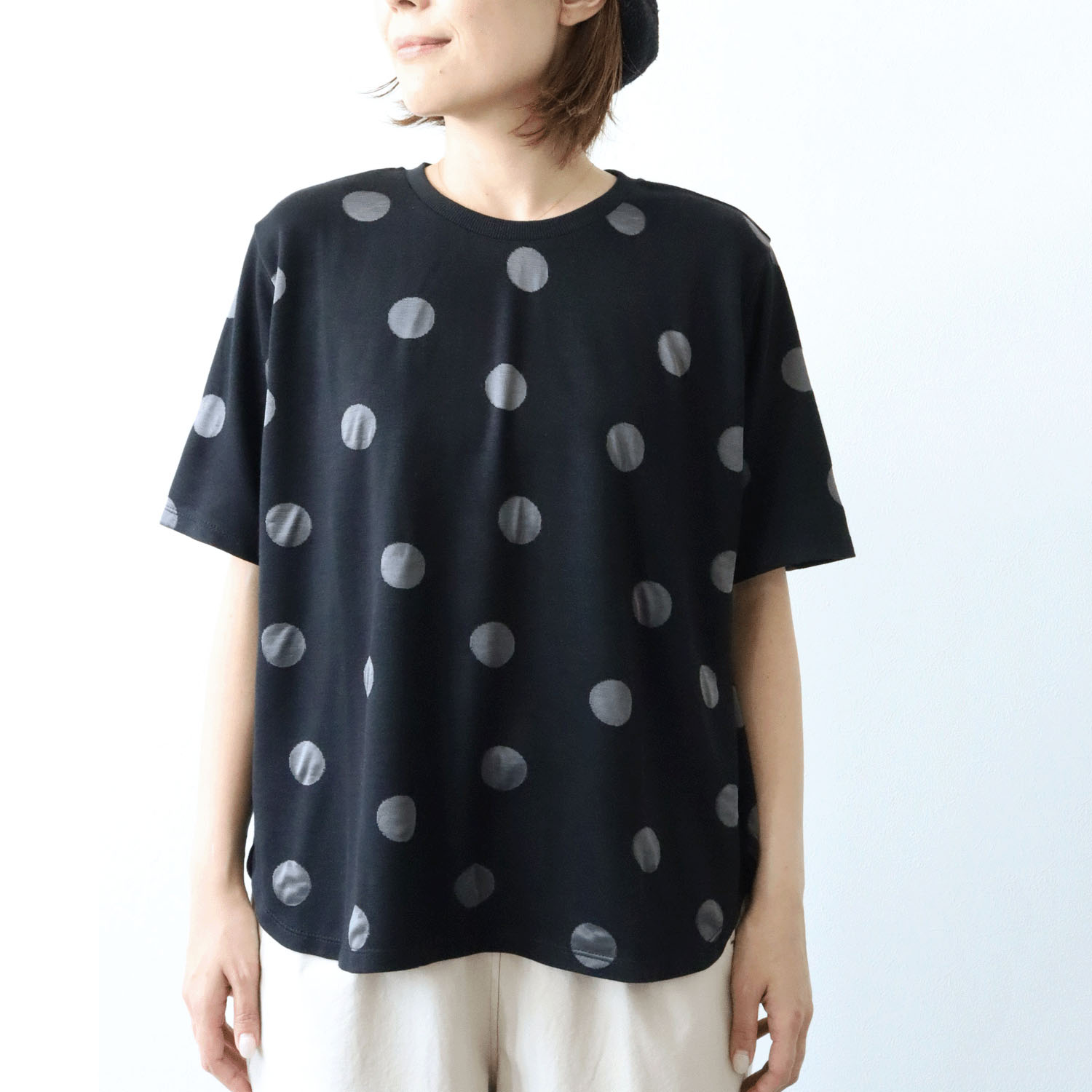 cloudnine ノンノ ドットジャカードカットソー
