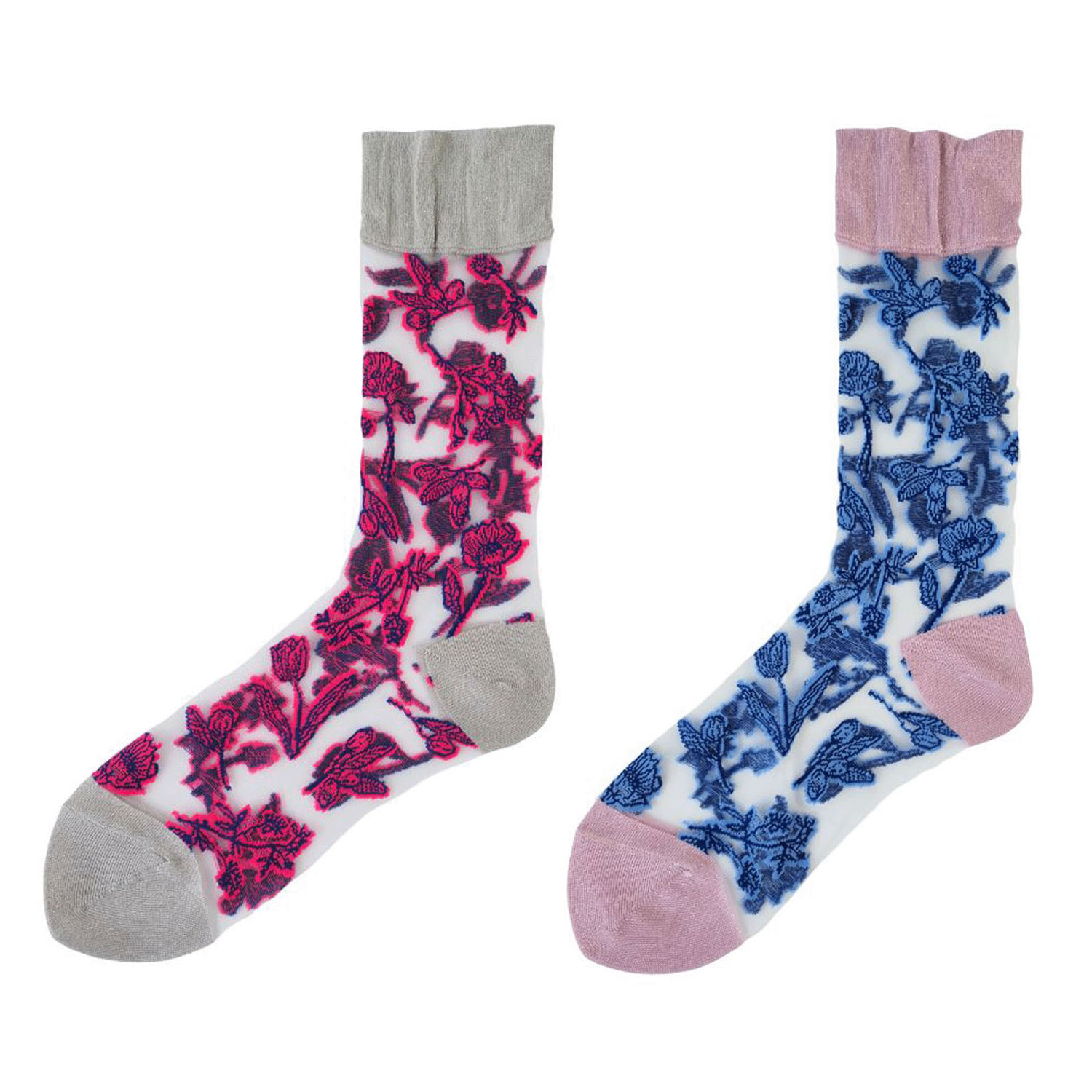 andeotte シースルーソックス WILDFLOWER