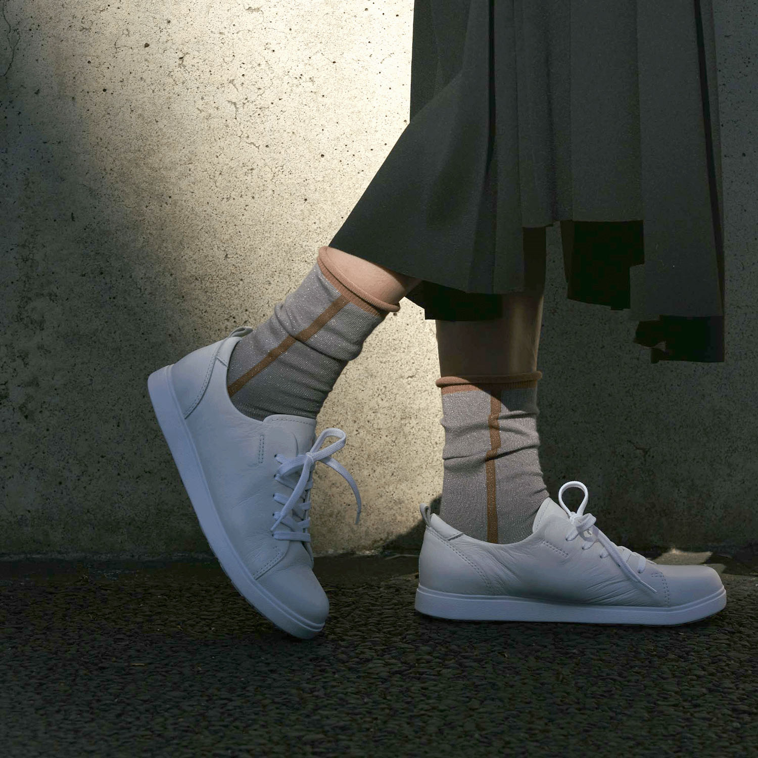 ＋SOCKS ラメソックス  ハイクルーソックス glitter