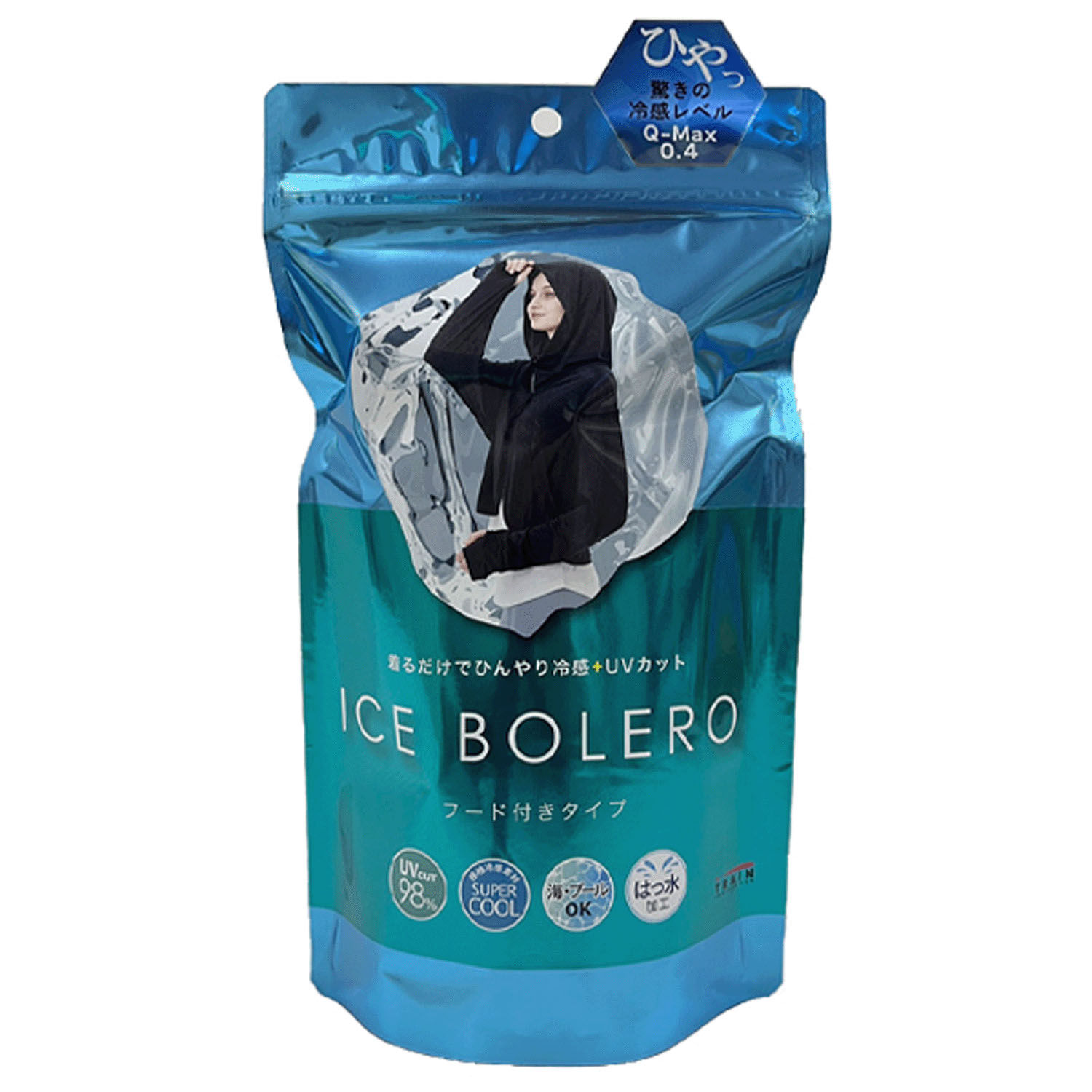 ICE BOLERO フード付きタイプ  メッシュ巾着付き