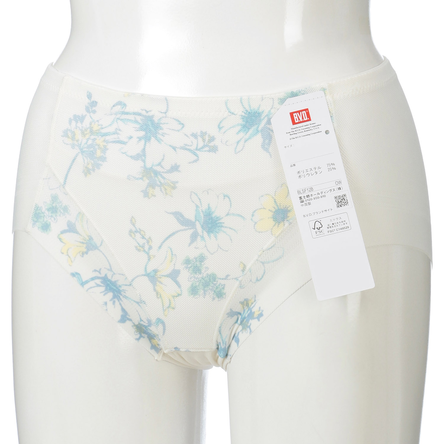 BVD 涼パン花柄ショーツLL