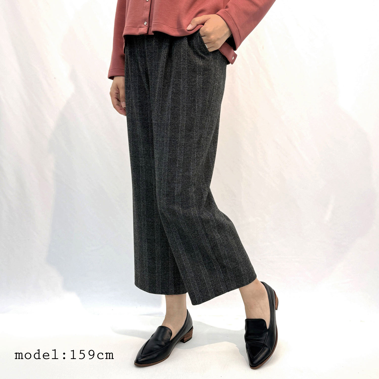 TR両面微起毛 リッチワイドパンツ