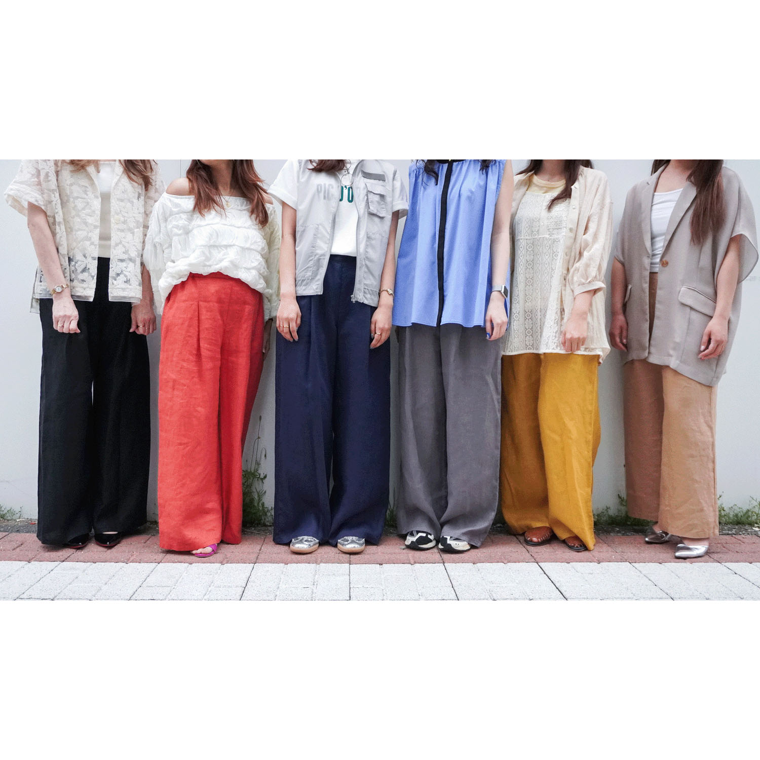 JEUNE ET JOYEUX フレンチリネンワイドパンツ 73丈