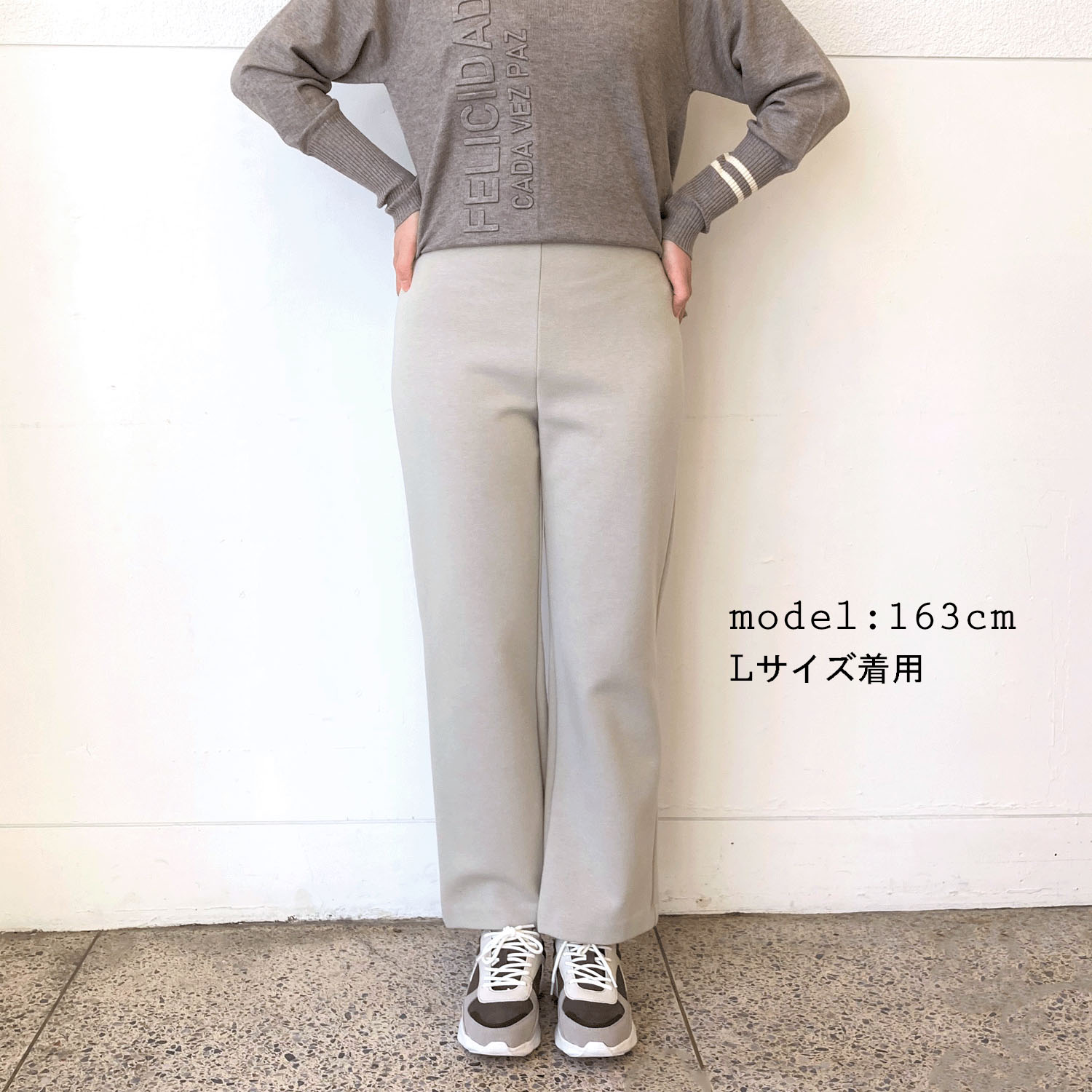 ピタッツ裏起毛 ストレート 股下64cm丈