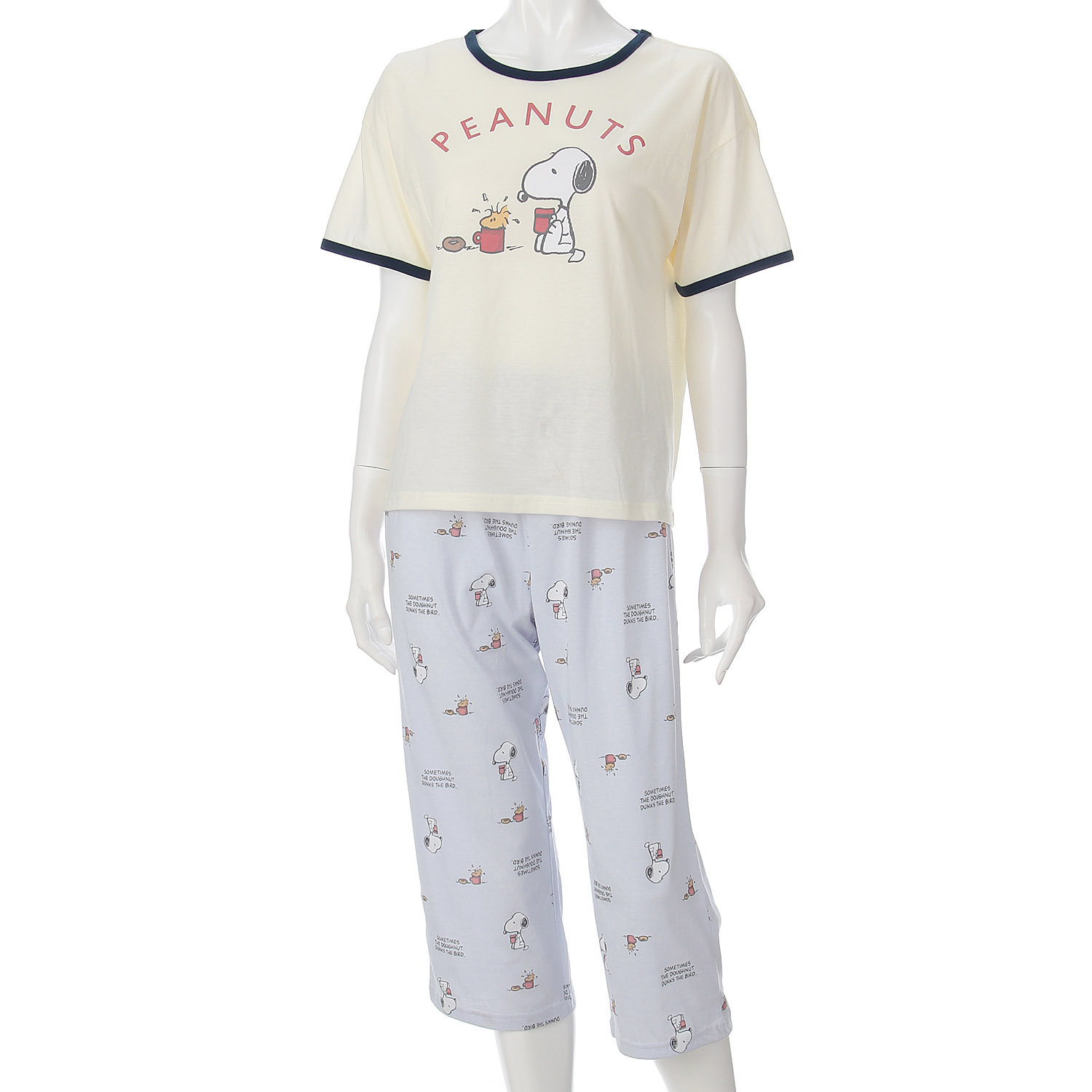 SNOOPY TC天竺 半袖7分丈パンツTスーツ  レディース