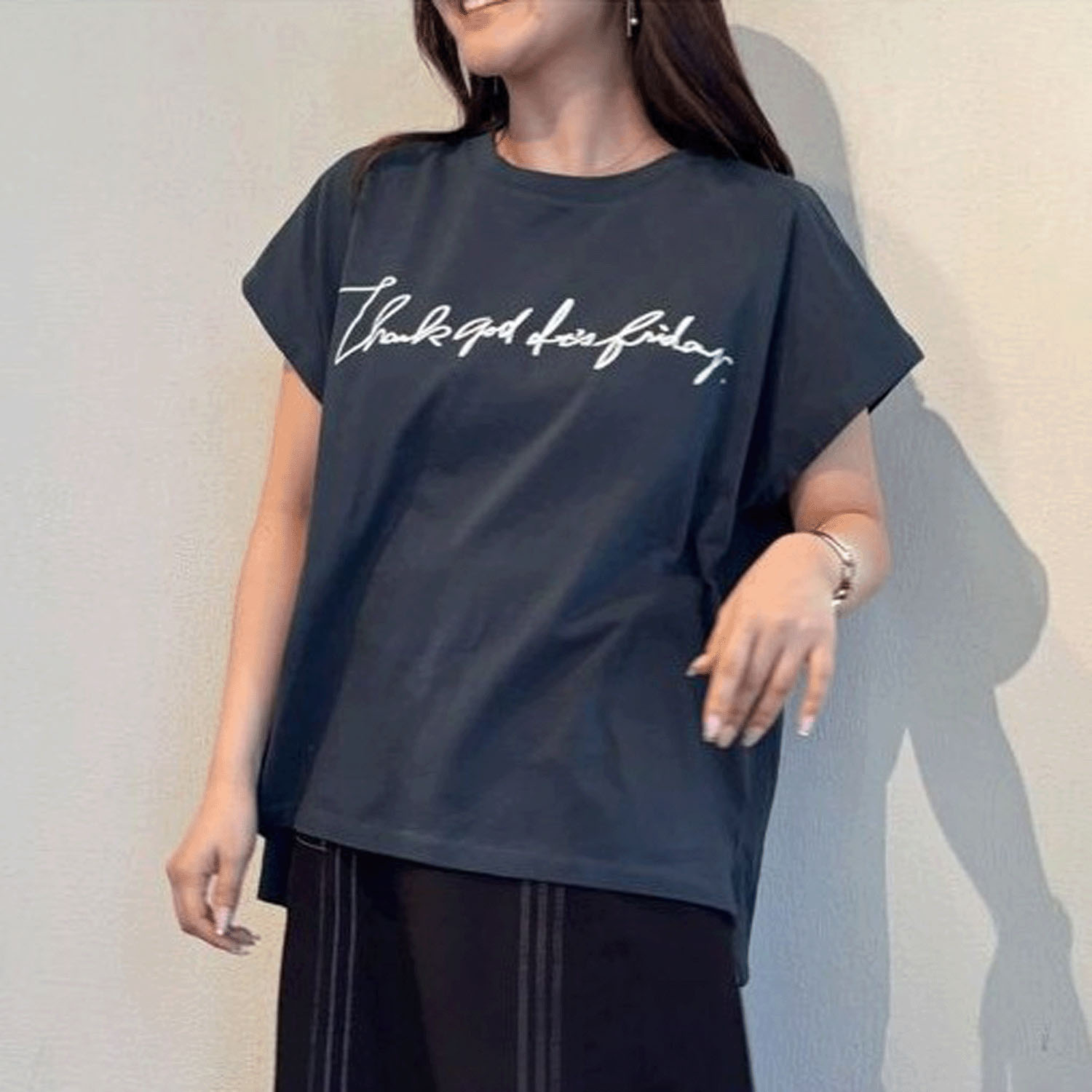 ザンパ  ロゴ入りドルマンワイドTシャツ