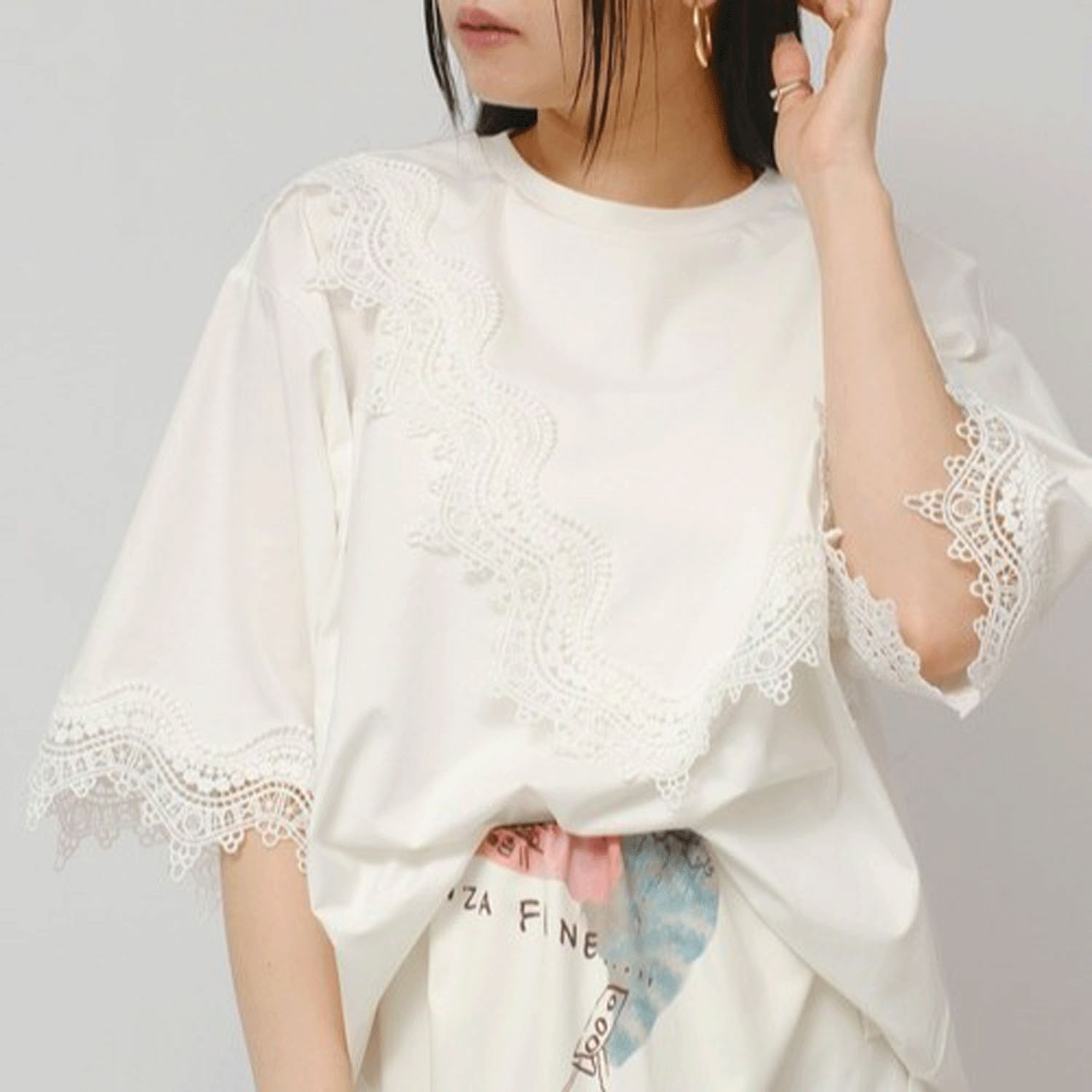 Palm Riche レーストリムトップス