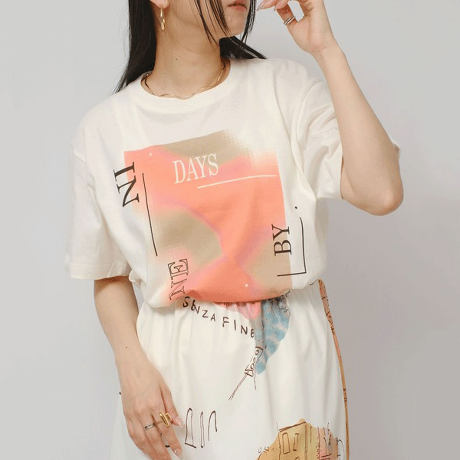 Palm Riche グラフィックロゴTシャツ