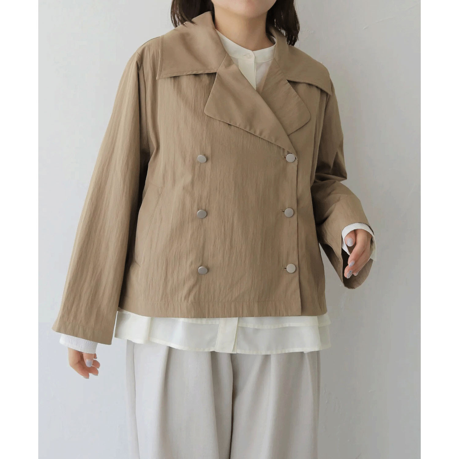 vingtrois ショートトレンチコート