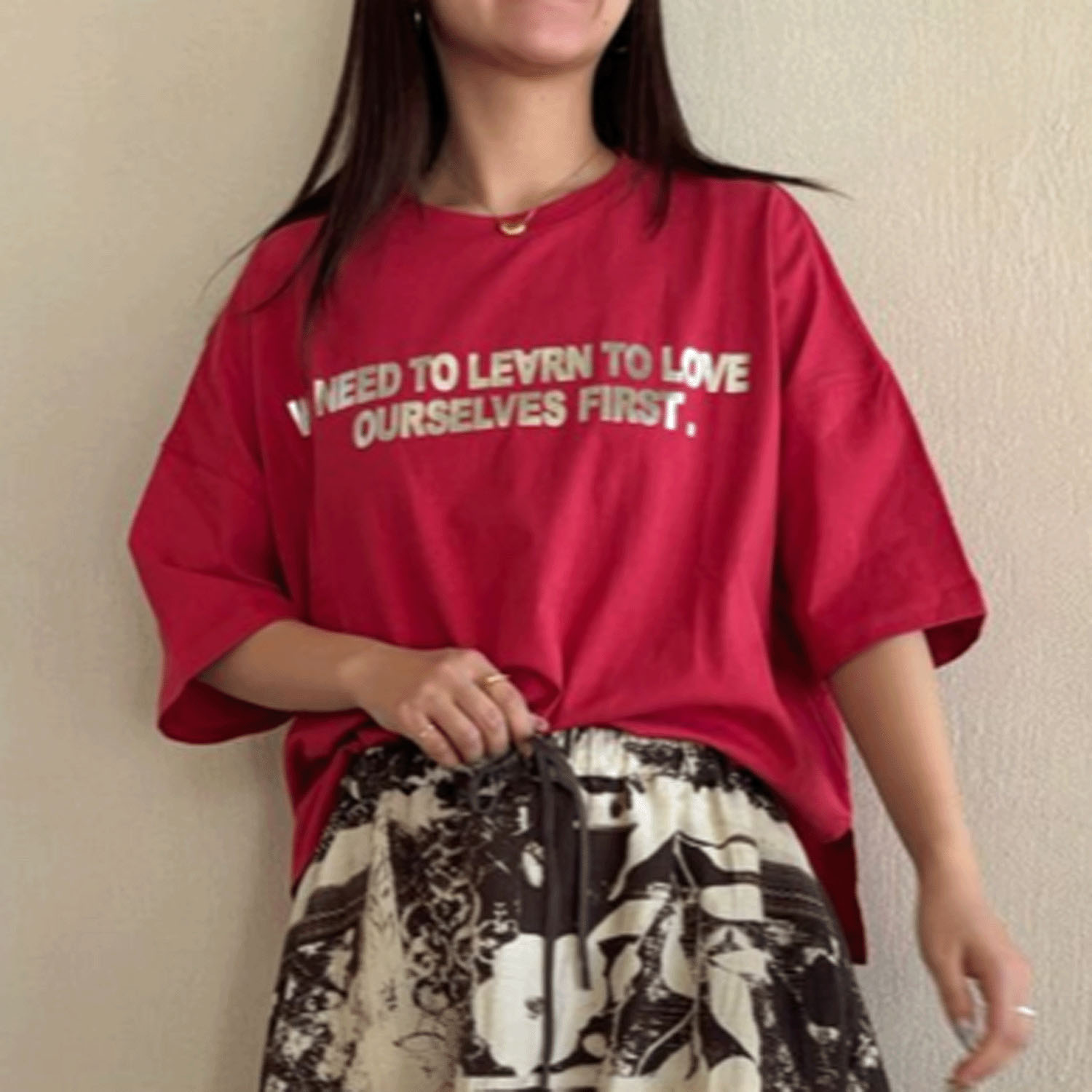 ザンパ ワイドシルエット箔ロゴTEE