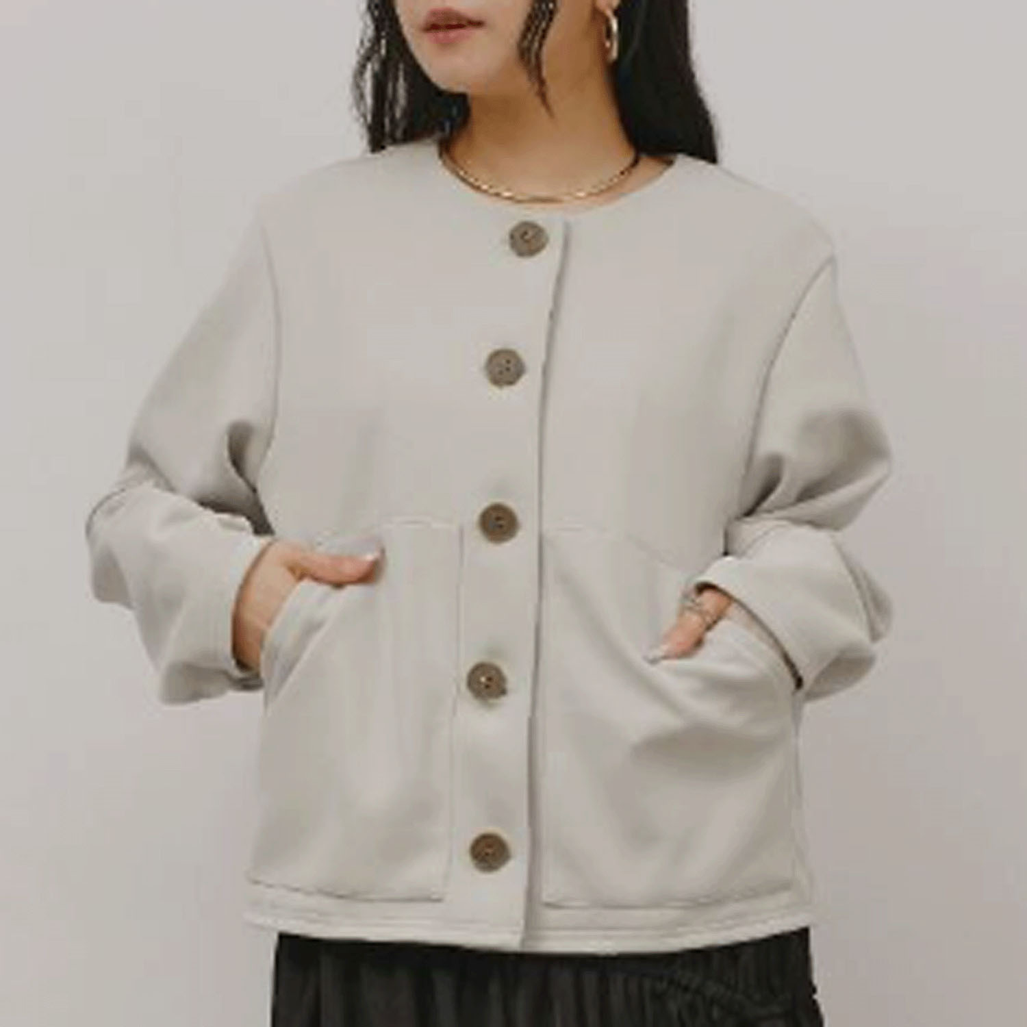 Palm Riche ストレッチダンボールカーデ