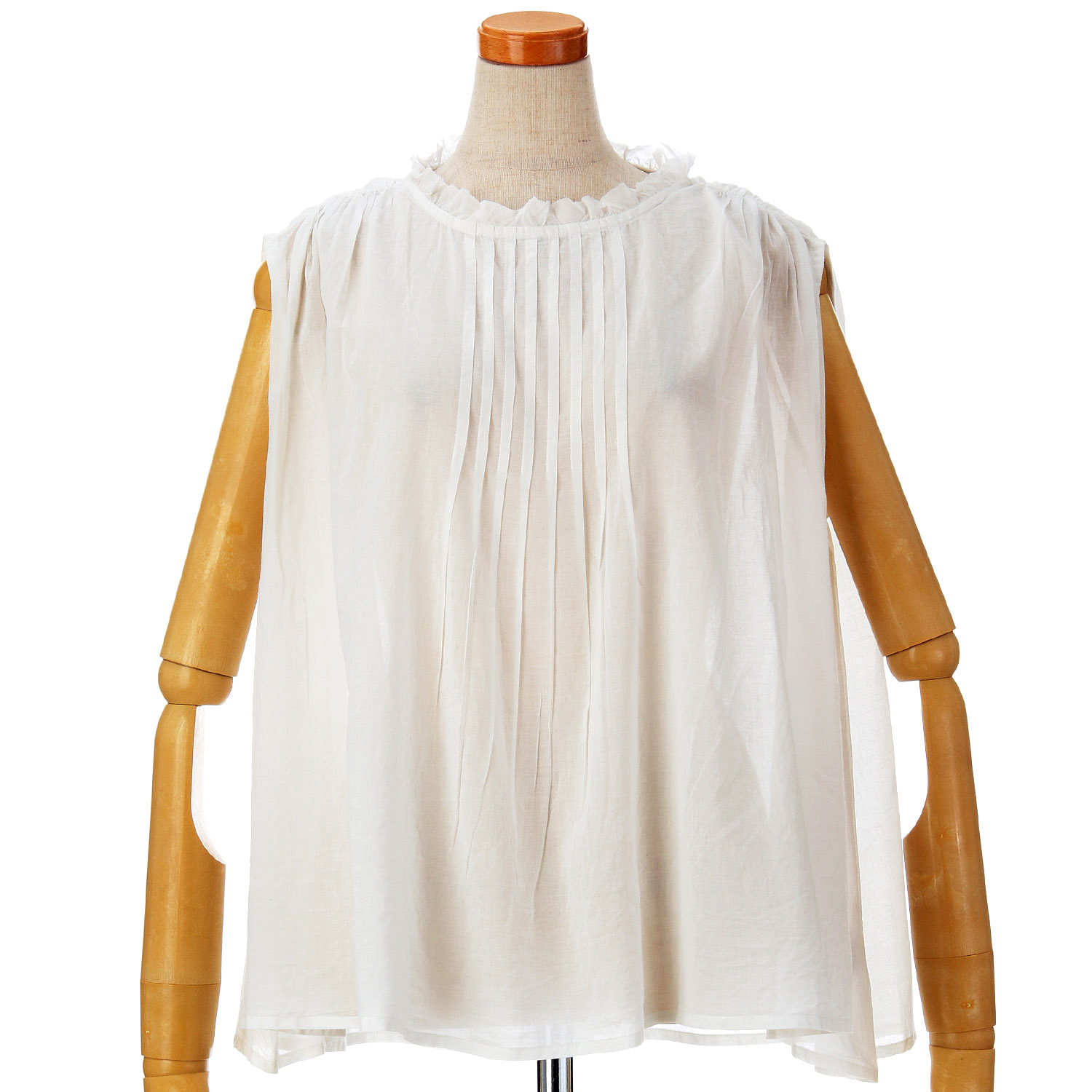 【InstaLive】vingtrois インド綿タックブラウス