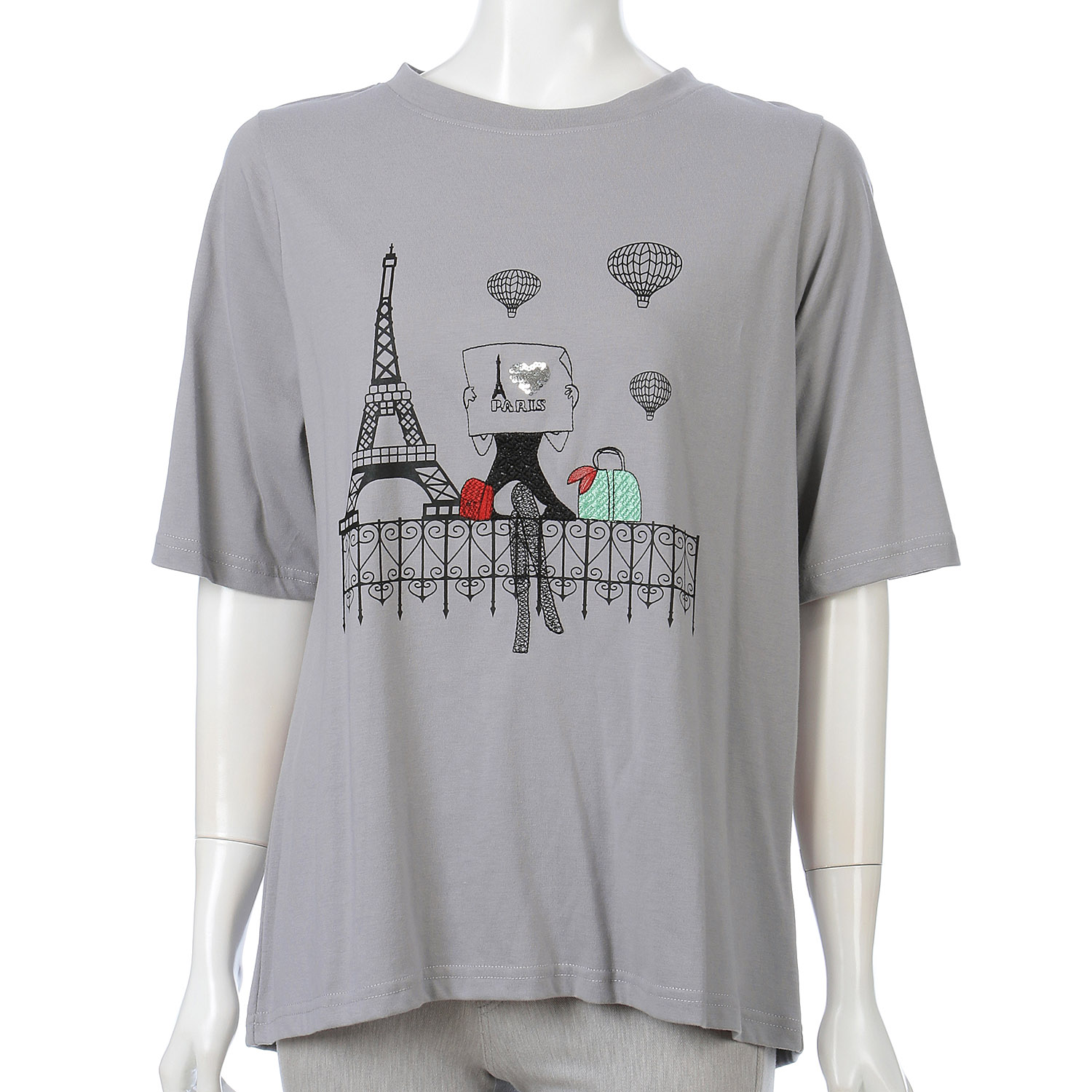女性柄デザインTシャツ