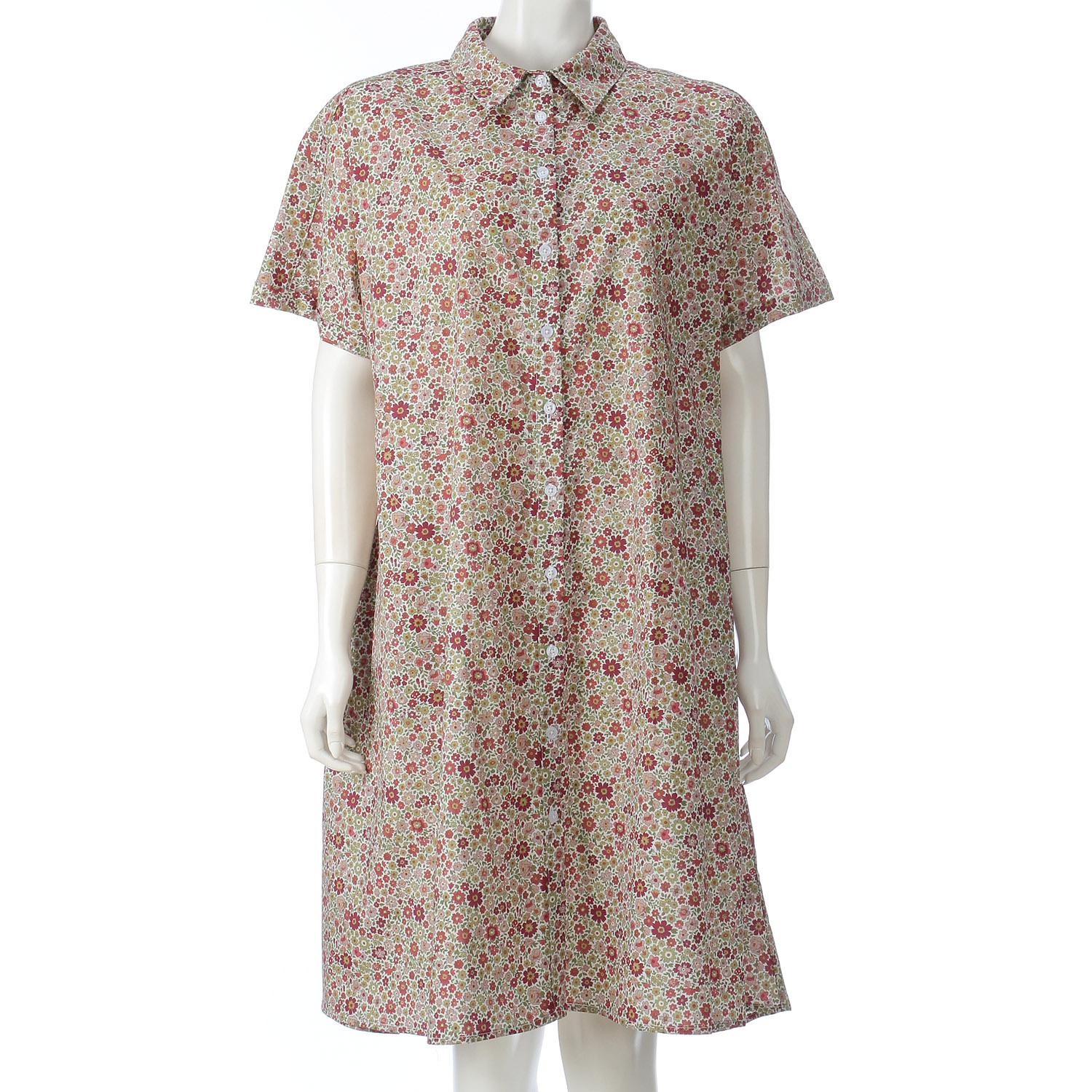プリントロングシャツワンピース