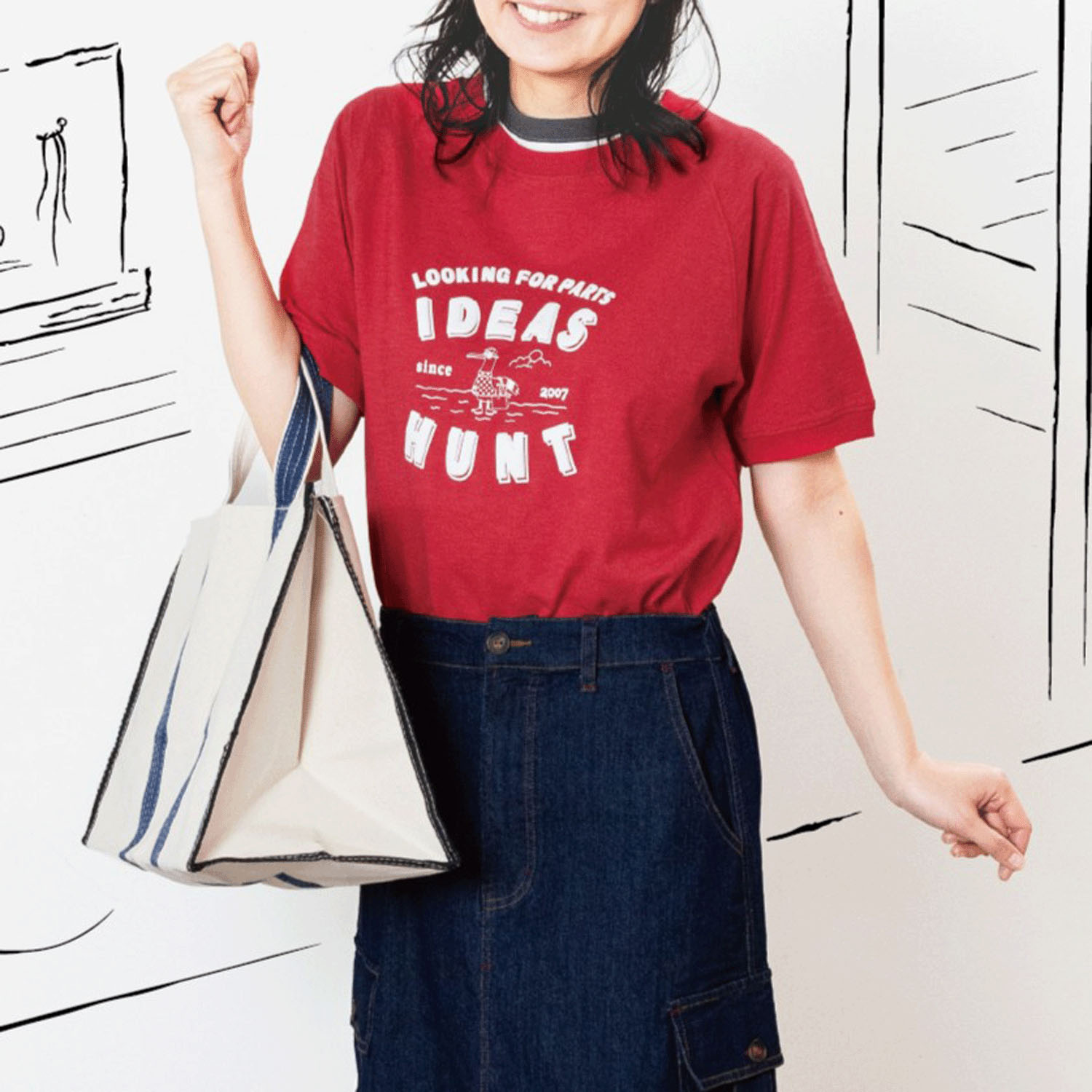 Northern Truck カモメショッピングPTラグランTシャツ
