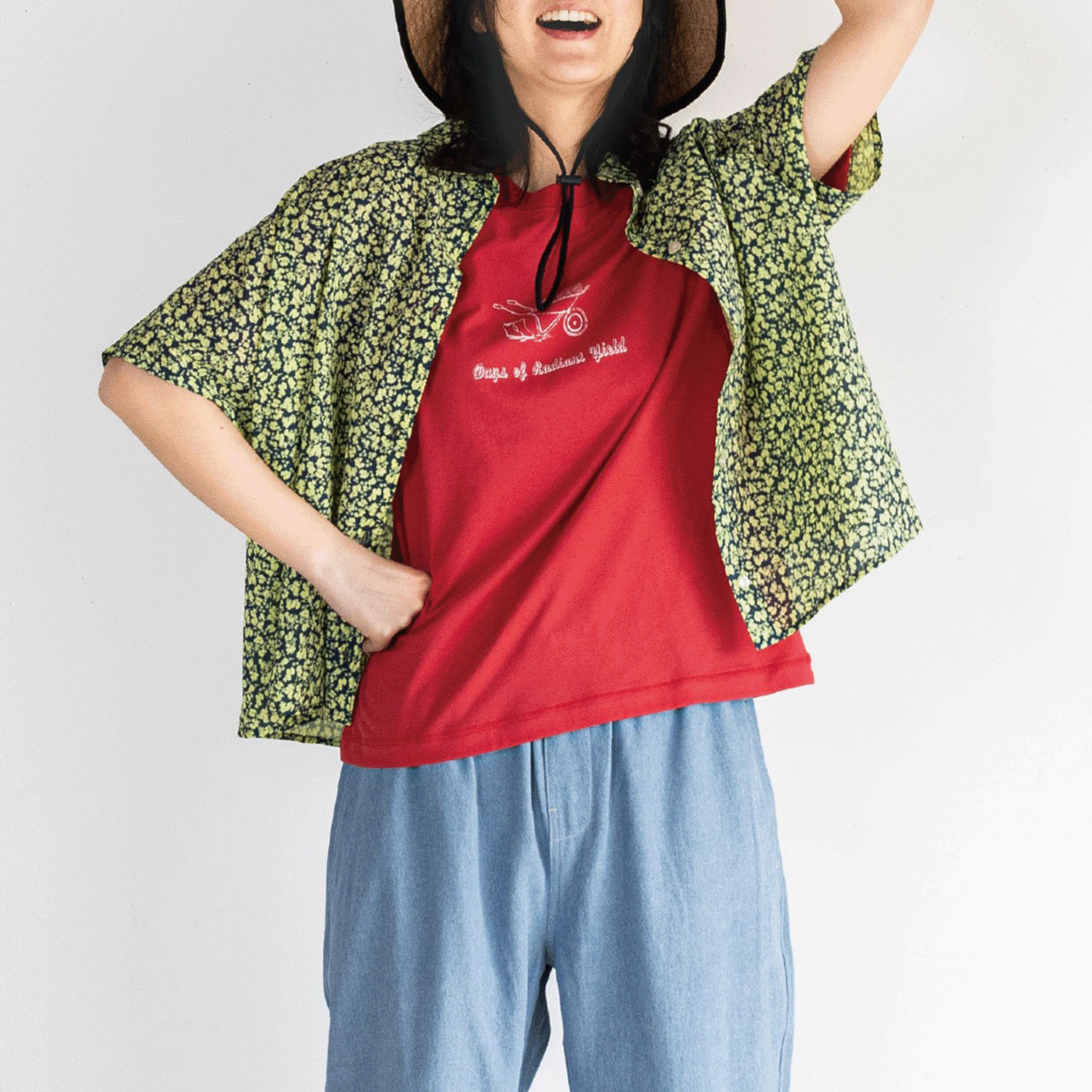 【6月中旬頃入荷予定】Northern Truck フラワープリントワイドブラウス