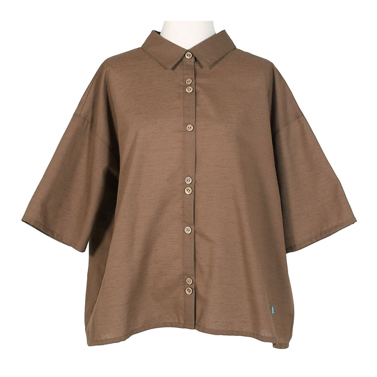 【7月中旬頃入荷予定】Keitto ボタンアクセントシャツ